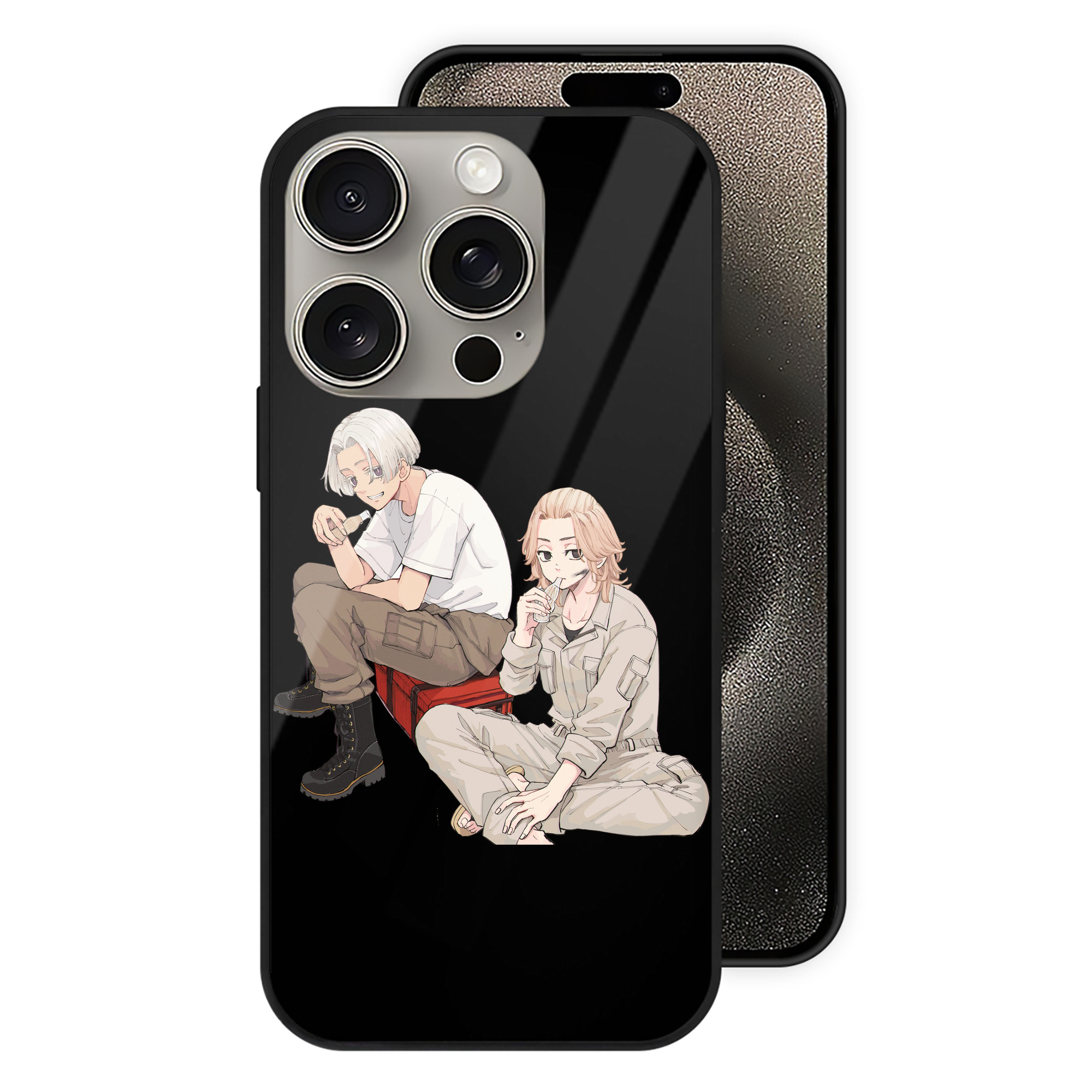 （画像用） 東京リベンジャーズ Tokyo Revengers 【iPhone15Pro対応】スマホケース 耐衝撃＆黄変防止 背面ガラス