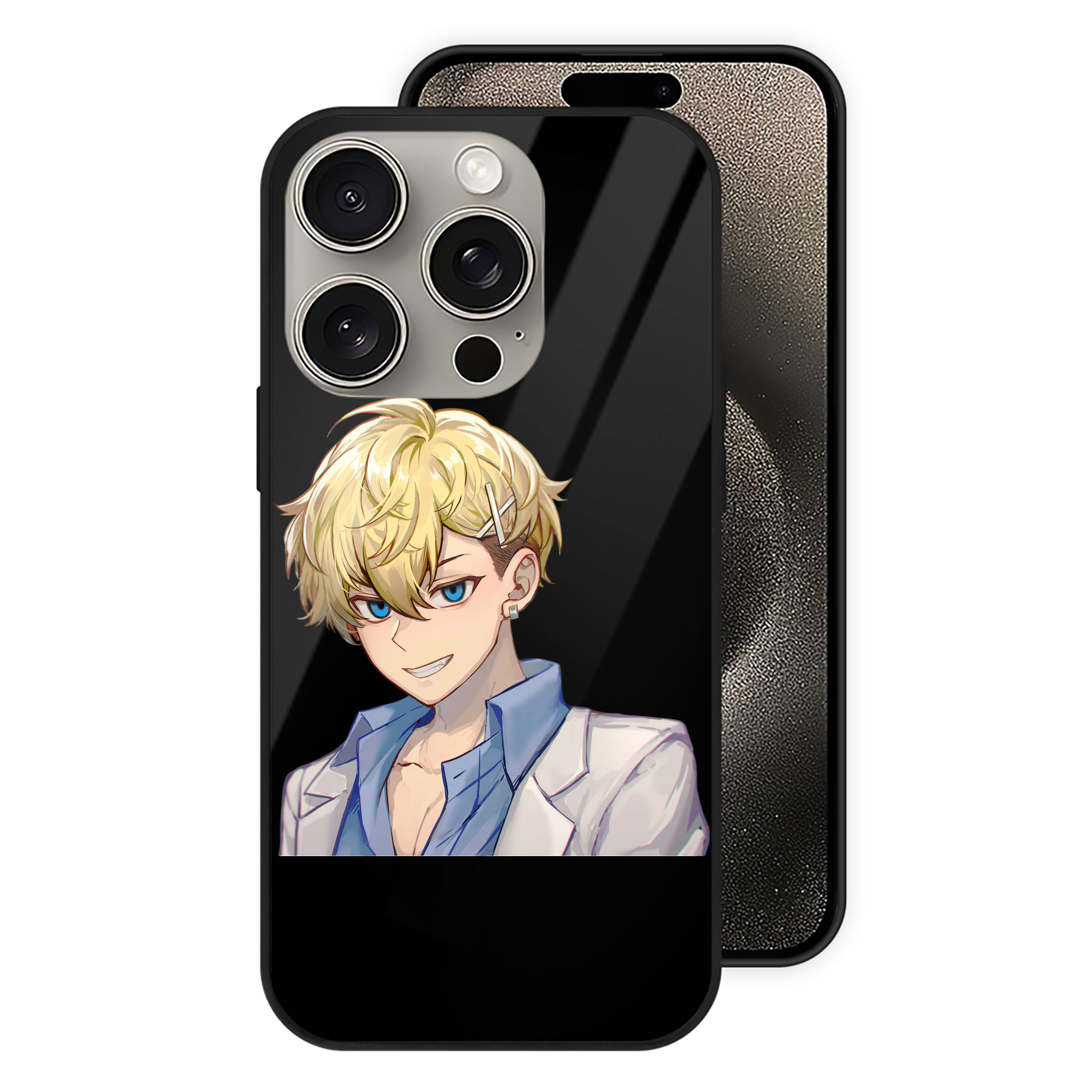 （画像用） 東京リベンジャーズ Tokyo Revengers 【iPhone15Pro対応】スマホケース 耐衝撃＆黄変防止 背面ガラス