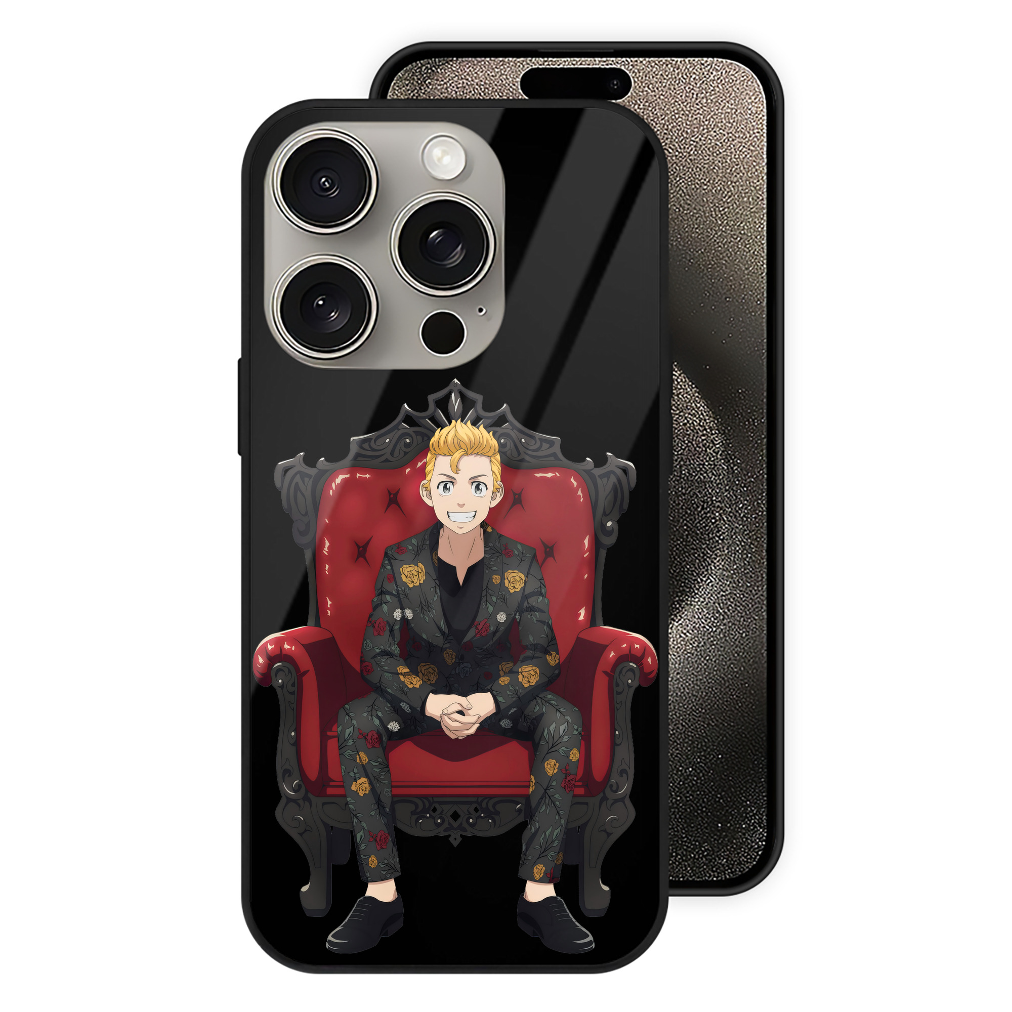 （画像用） 東京リベンジャーズ Tokyo Revengers 【iPhone15Pro対応】スマホケース 耐衝撃＆黄変防止 背面ガラス