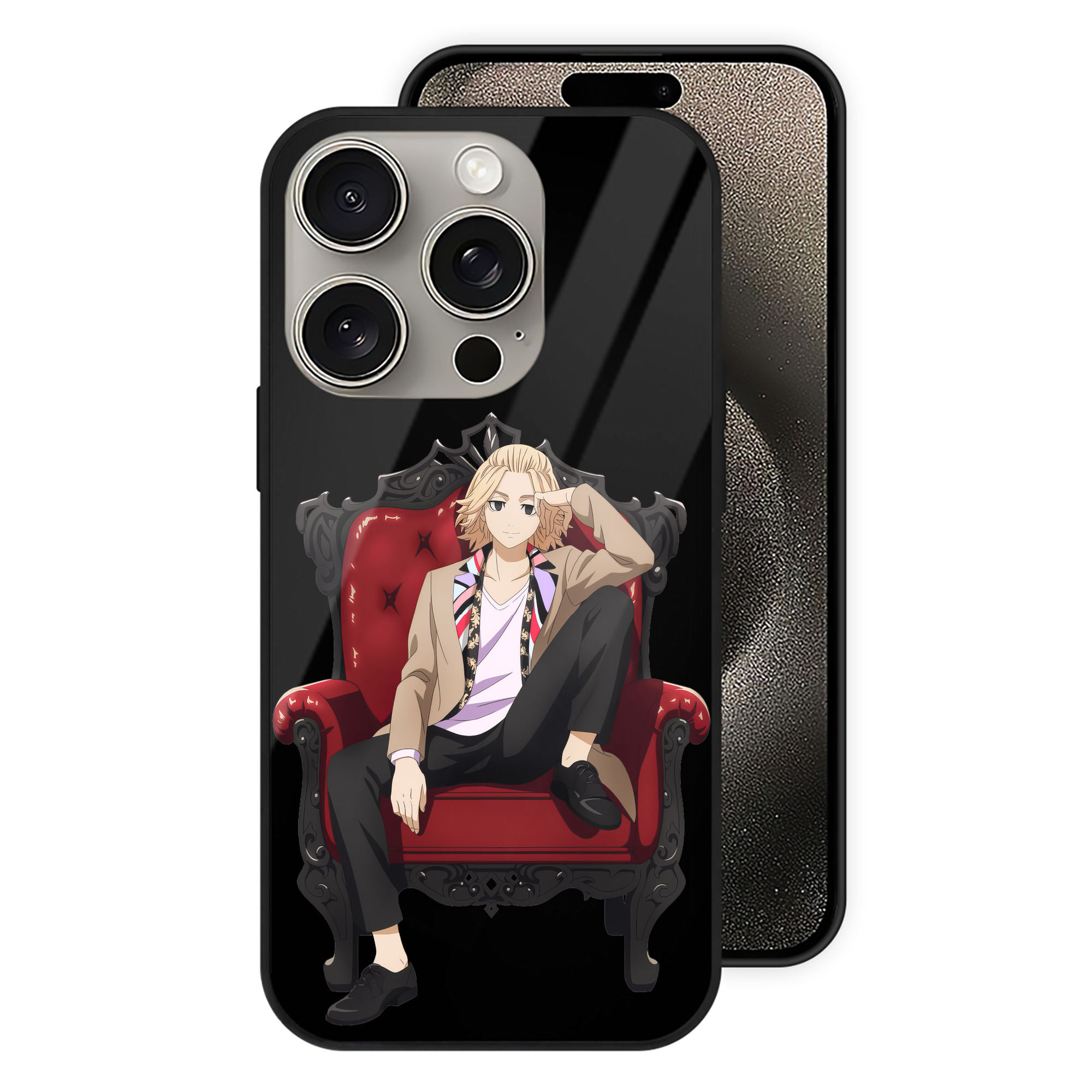 （画像用） 東京リベンジャーズ Tokyo Revengers 【iPhone15Pro対応】スマホケース 耐衝撃＆黄変防止 背面ガラス