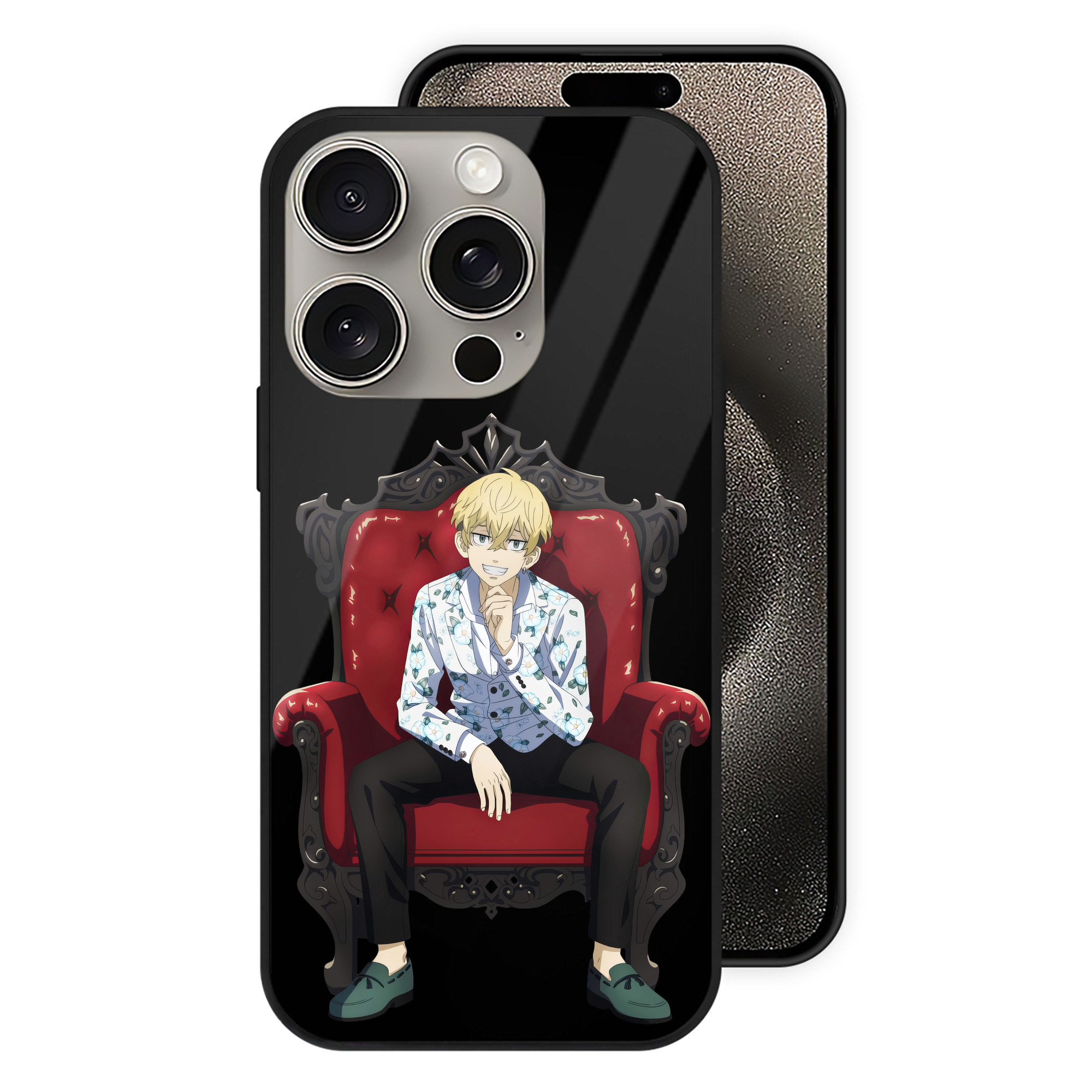 （画像用） 東京リベンジャーズ Tokyo Revengers 【iPhone15Pro対応】スマホケース 耐衝撃＆黄変防止 背面ガラス