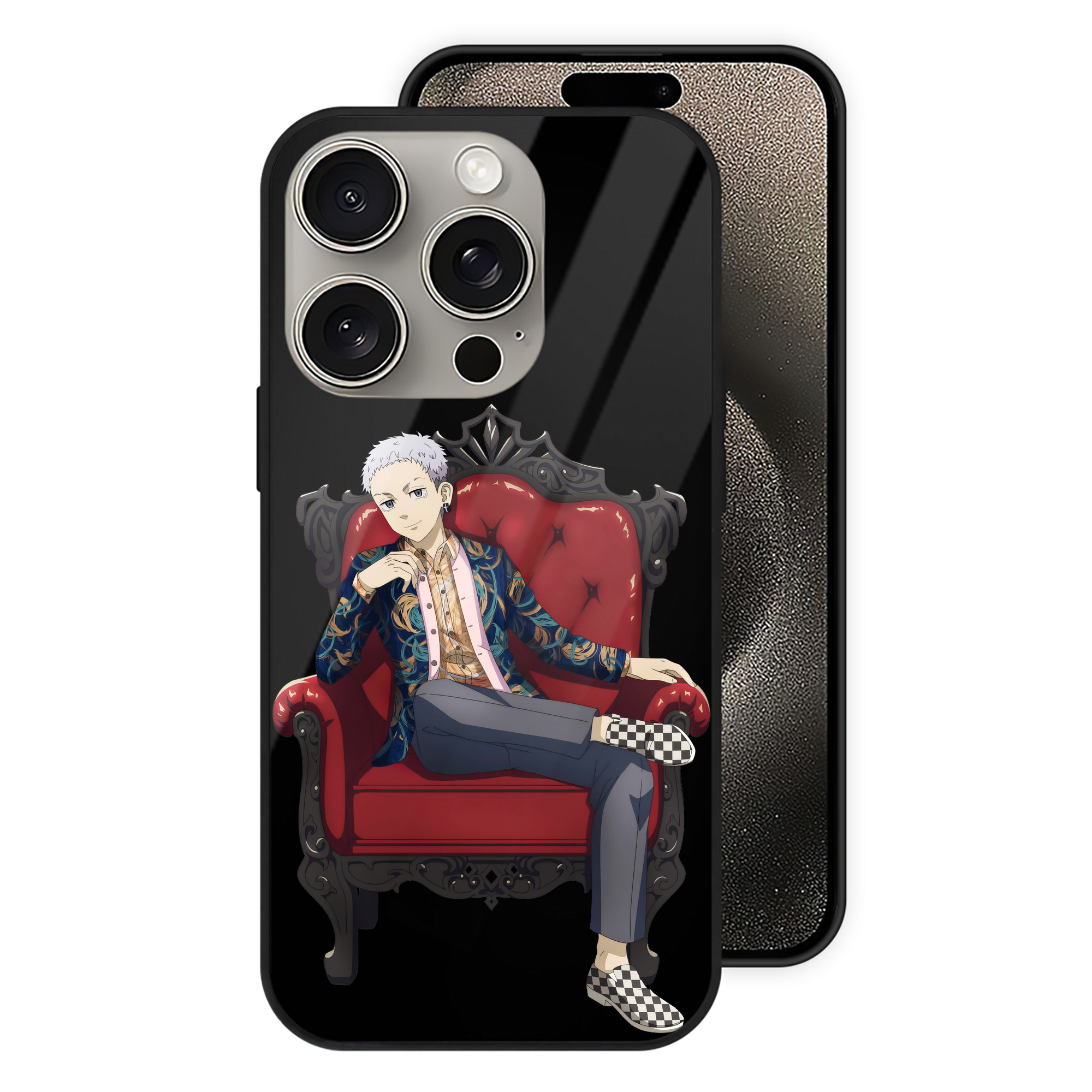 （画像用） 東京リベンジャーズ Tokyo Revengers 【iPhone15Pro対応】スマホケース 耐衝撃＆黄変防止 背面ガラス