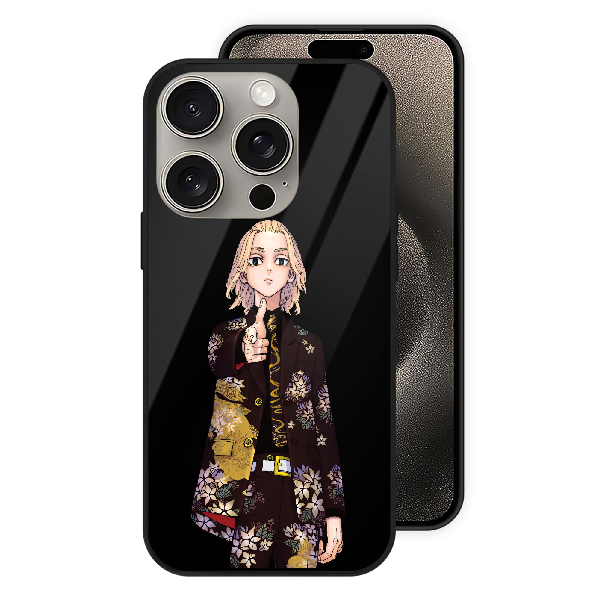 （画像用） 東京リベンジャーズ Tokyo Revengers 【iPhone15Pro対応】スマホケース 耐衝撃＆黄変防止 背面ガラス