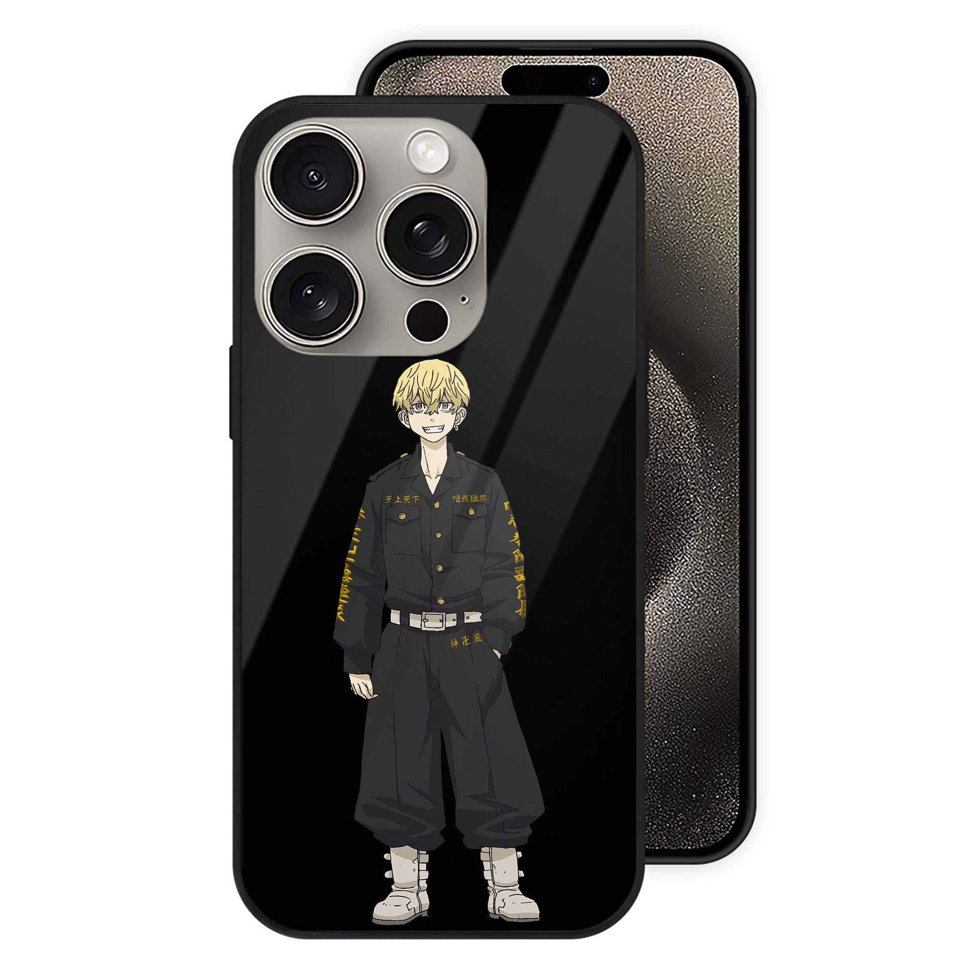 （画像用） 東京リベンジャーズ Tokyo Revengers 【iPhone15Pro対応】スマホケース 耐衝撃＆黄変防止 背面ガラス