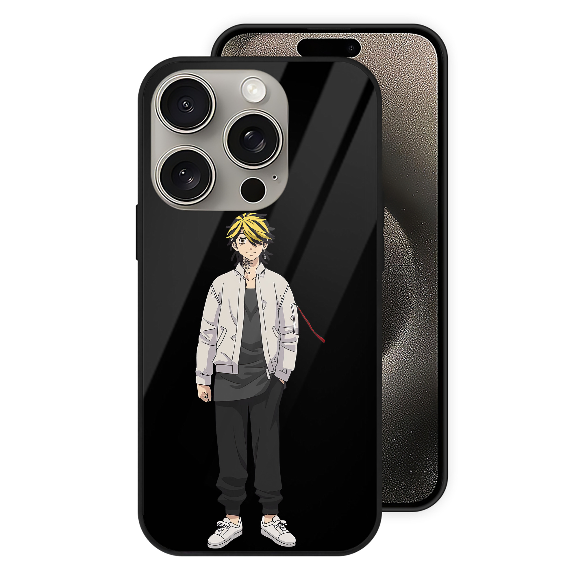 （画像用） 東京リベンジャーズ Tokyo Revengers 【iPhone15Pro対応】スマホケース 耐衝撃＆黄変防止 背面ガラス