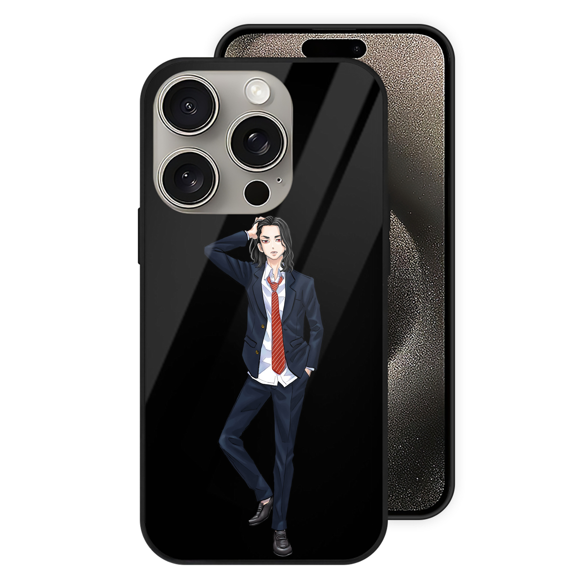 （画像用） 東京リベンジャーズ Tokyo Revengers 【iPhone15Pro対応】スマホケース 耐衝撃＆黄変防止 背面ガラス