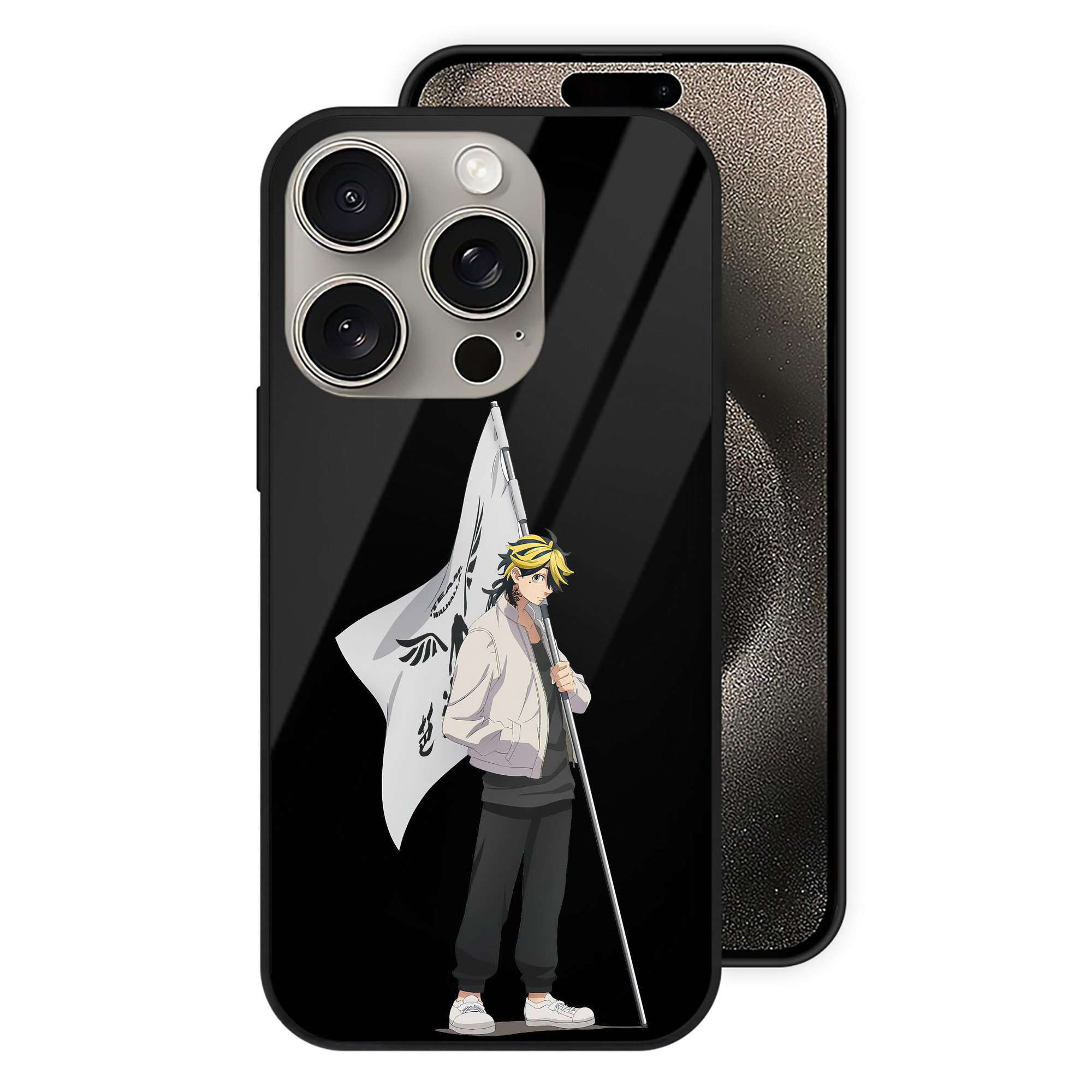 （画像用） 東京リベンジャーズ Tokyo Revengers 【iPhone15Pro対応】スマホケース 耐衝撃＆黄変防止 背面ガラス