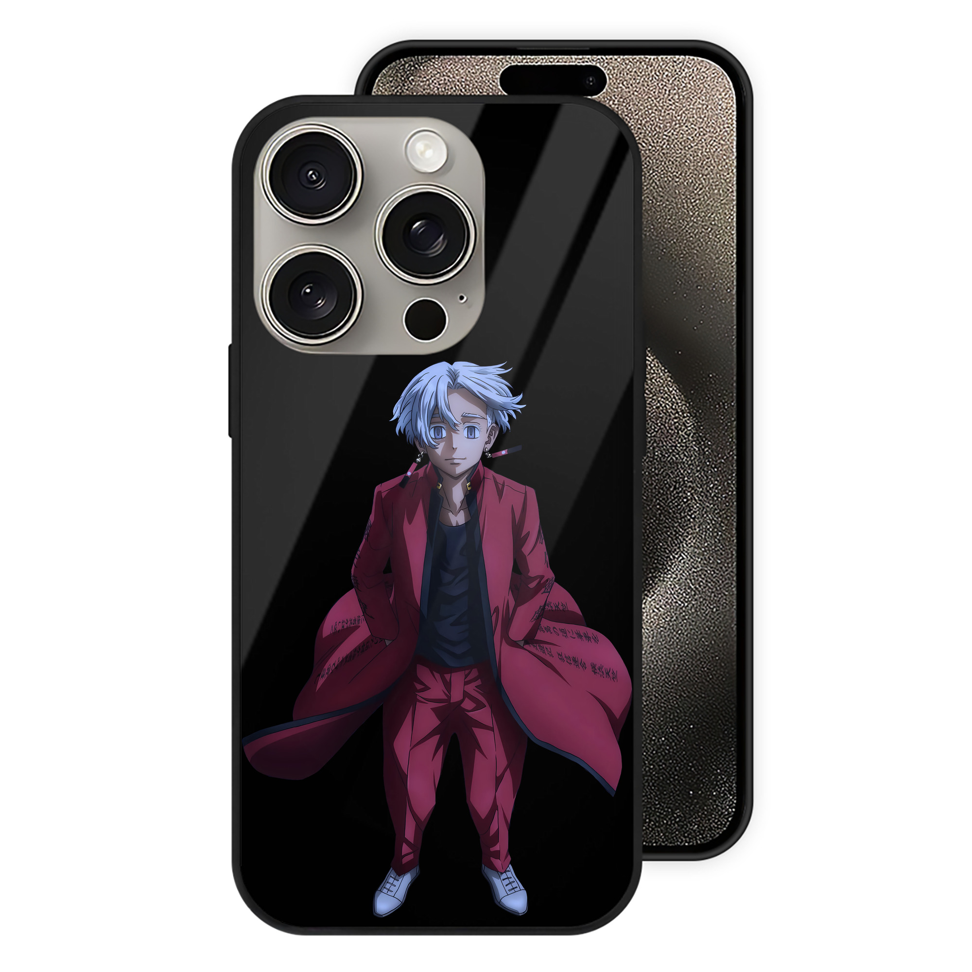 （画像用） 東京リベンジャーズ Tokyo Revengers 【iPhone15Pro対応】スマホケース 耐衝撃＆黄変防止 背面ガラス