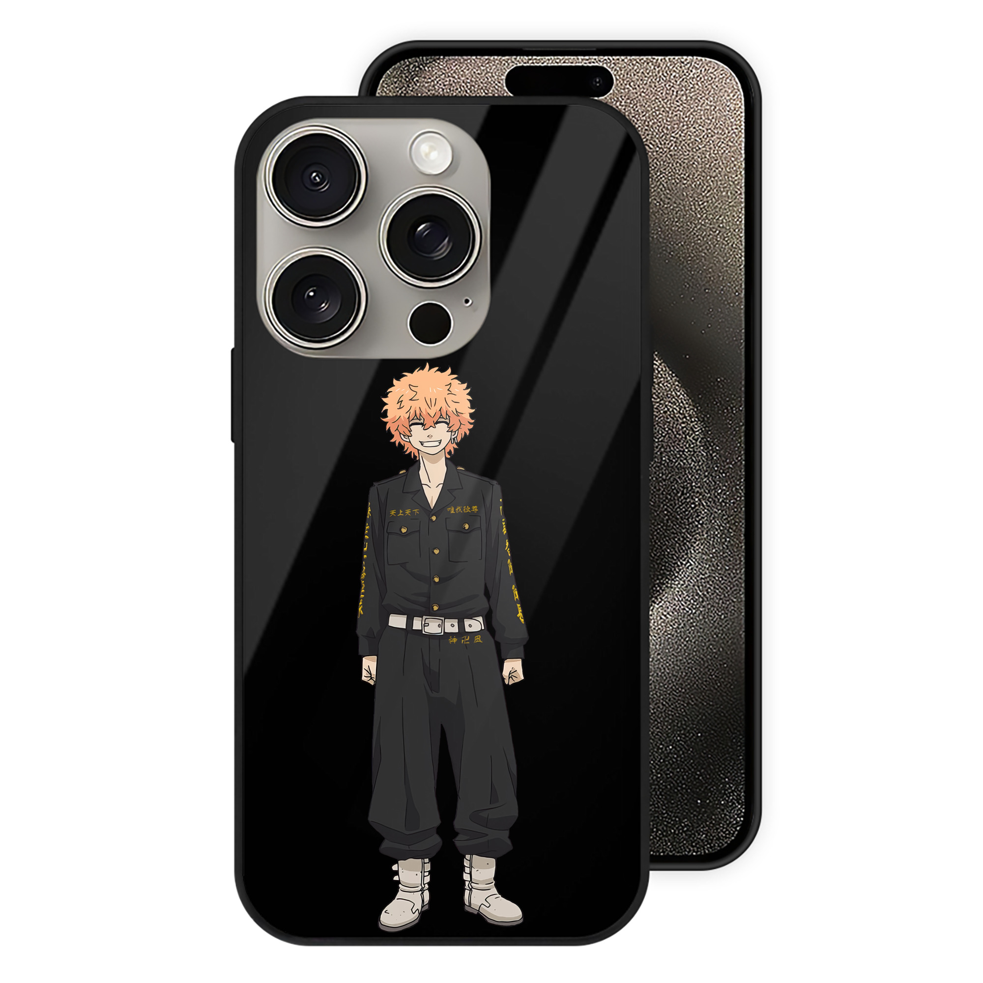 （画像用） 東京リベンジャーズ Tokyo Revengers 【iPhone15Pro対応】スマホケース 耐衝撃＆黄変防止 背面ガラス