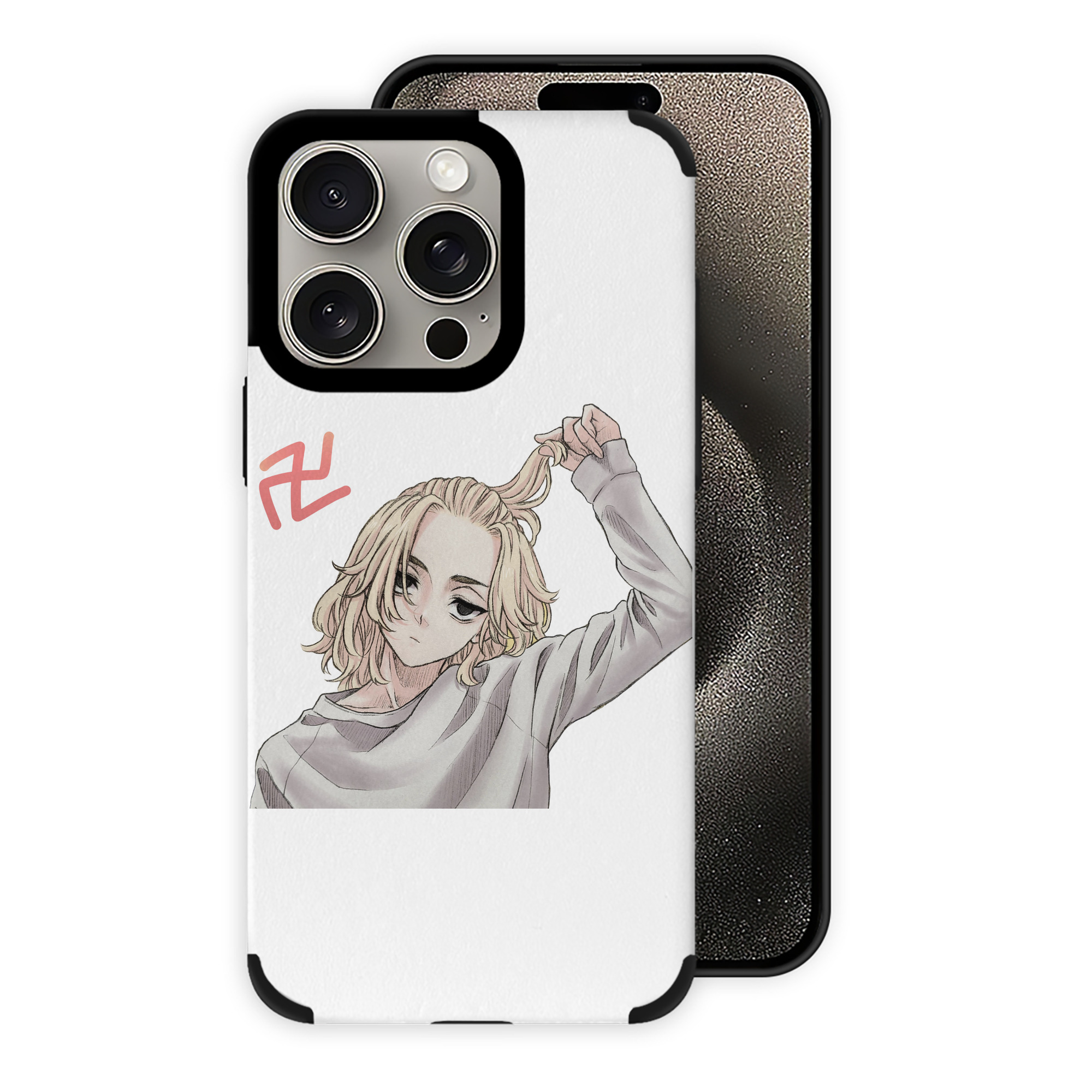 （画像用） 東京リベンジャーズ Tokyo Revengers 【iPhone15ProMax対応】 PUレザー スマホケース 耐衝撃＆黄変防止