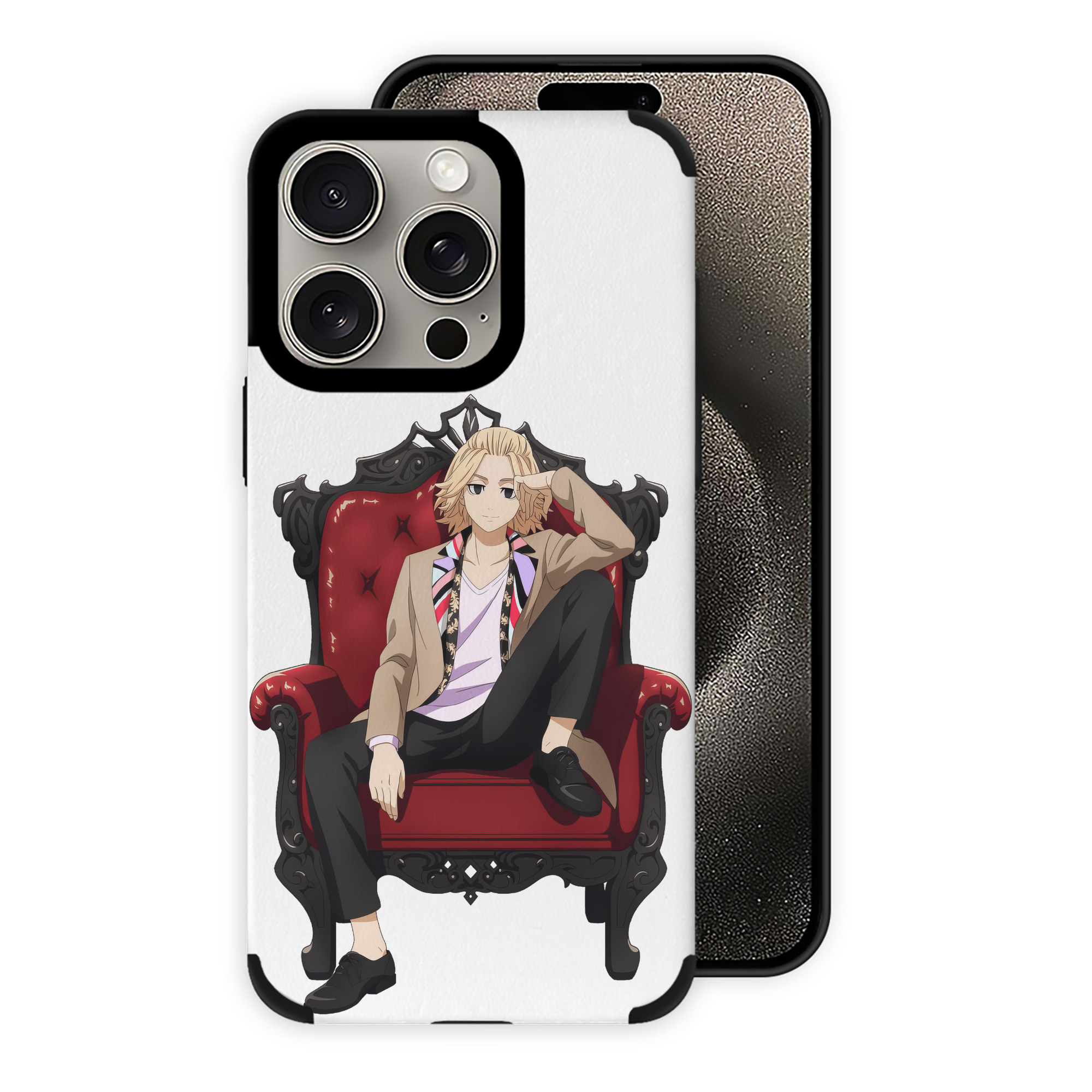 （画像用） 東京リベンジャーズ Tokyo Revengers 【iPhone15ProMax対応】 PUレザー スマホケース 耐衝撃＆黄変防止