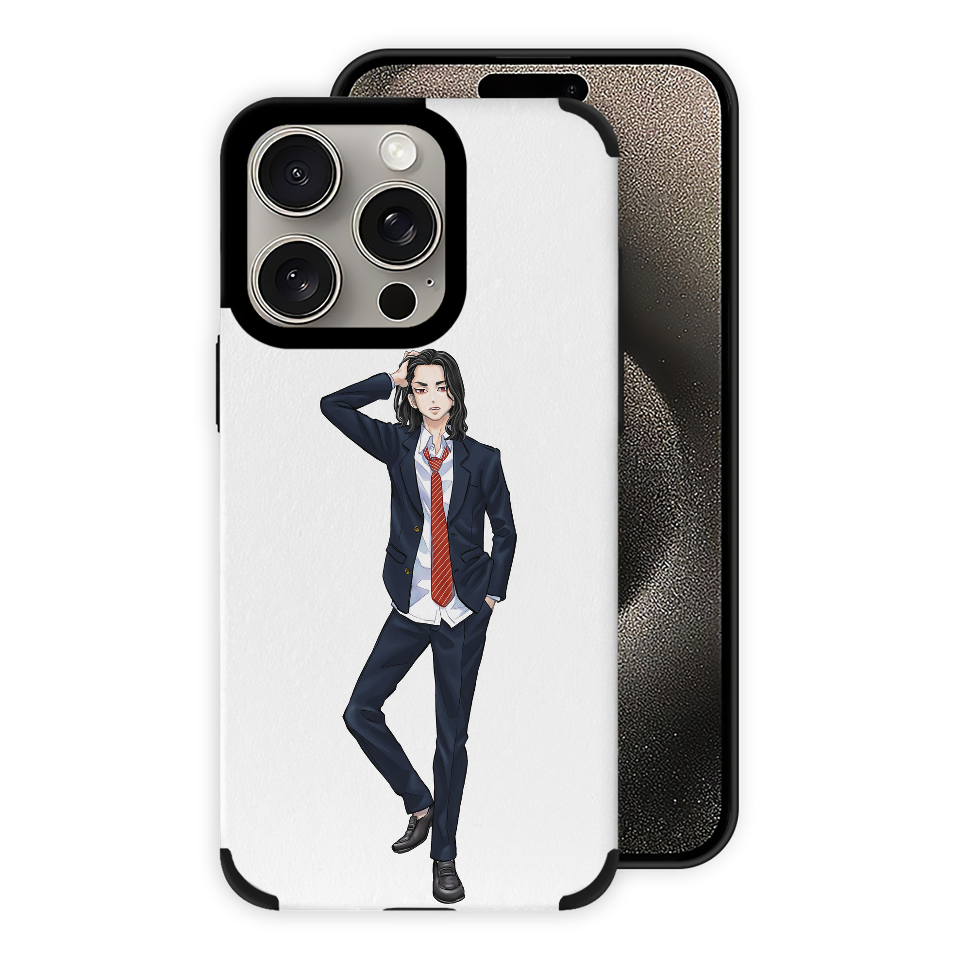 （画像用） 東京リベンジャーズ Tokyo Revengers 【iPhone15ProMax対応】 PUレザー スマホケース 耐衝撃＆黄変防止