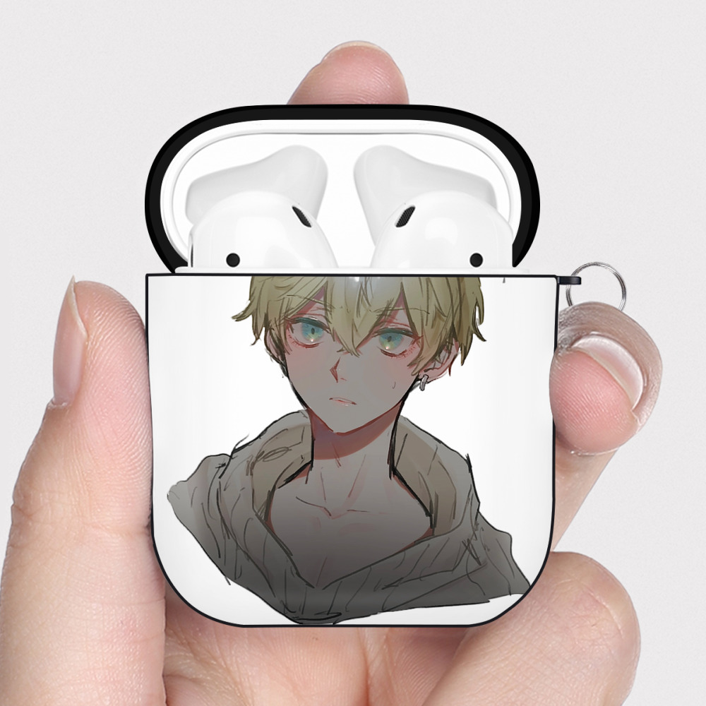 （画像用） 東京リベンジャーズ Tokyo Revengers AirPods 第2世代保護ケース ハードシェル ブラック 耐衝撃・防指紋・カラビナ付き