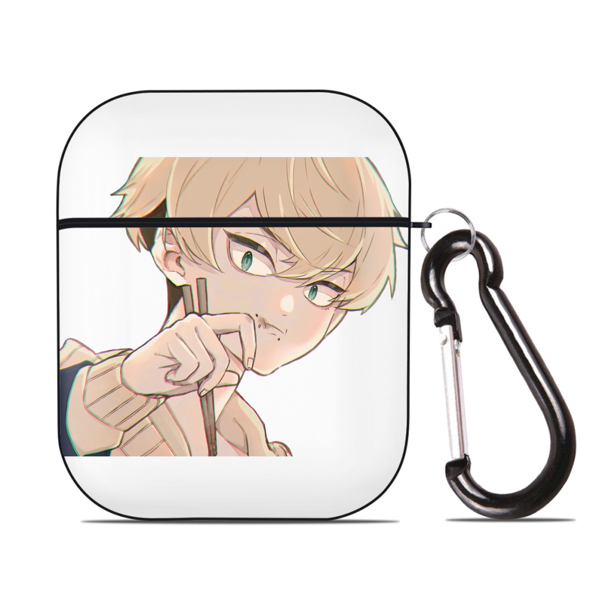 （画像用） 東京リベンジャーズ Tokyo Revengers AirPods 第2世代保護ケース ハードシェル ブラック 耐衝撃・防指紋・カラビナ付き