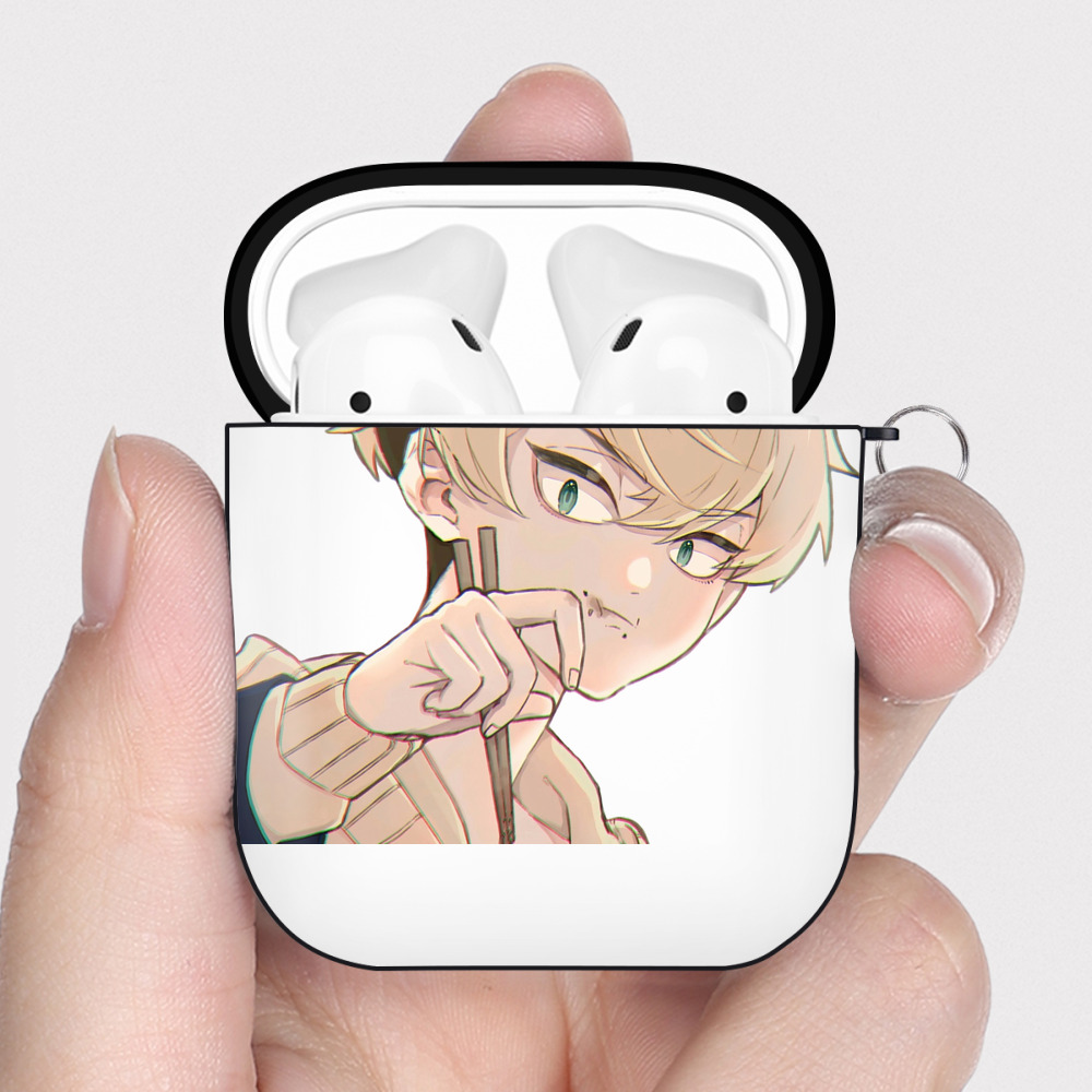（画像用） 東京リベンジャーズ Tokyo Revengers AirPods 第2世代保護ケース ハードシェル ブラック 耐衝撃・防指紋・カラビナ付き