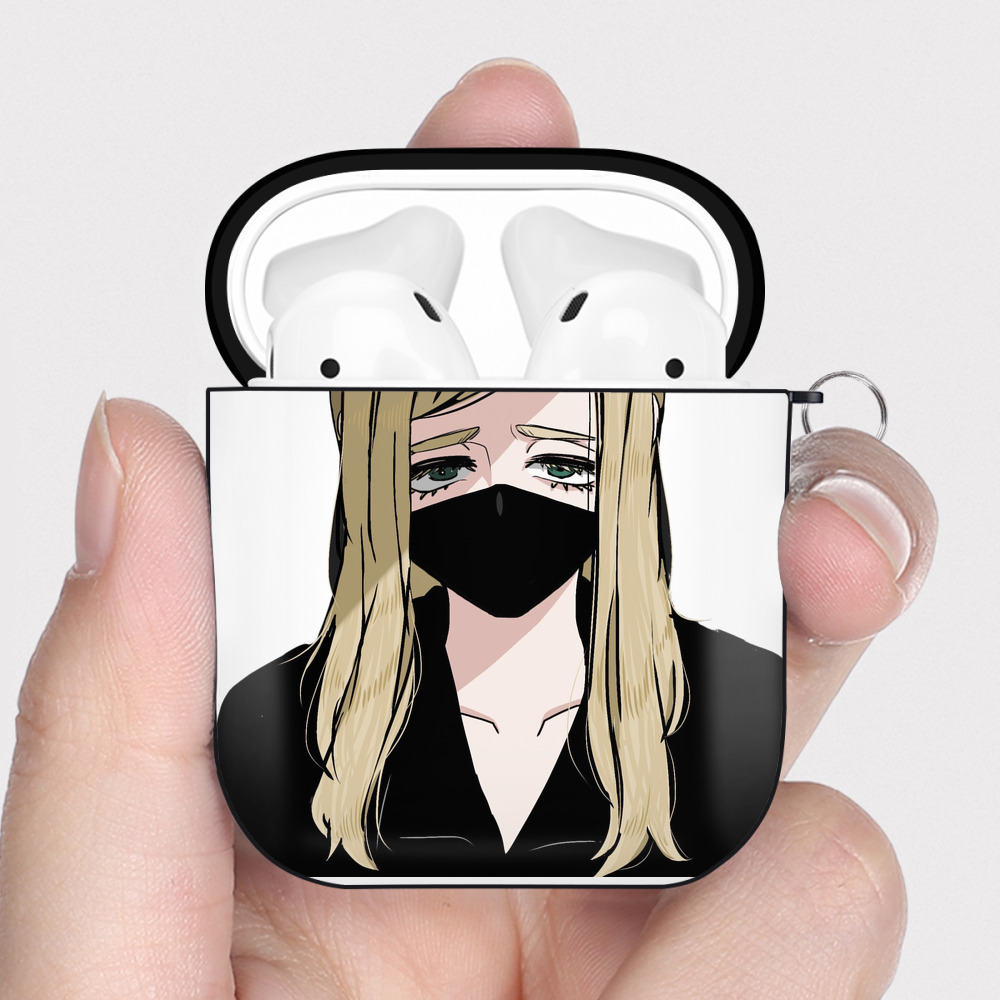 （画像用） 東京リベンジャーズ Tokyo Revengers AirPods 第2世代保護ケース ハードシェル ブラック 耐衝撃・防指紋・カラビナ付き