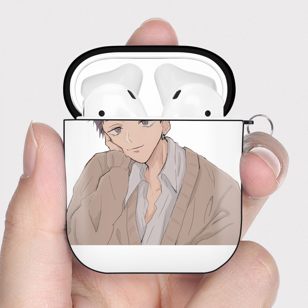 （画像用） 東京リベンジャーズ Tokyo Revengers AirPods 第2世代保護ケース ハードシェル ブラック 耐衝撃・防指紋・カラビナ付き