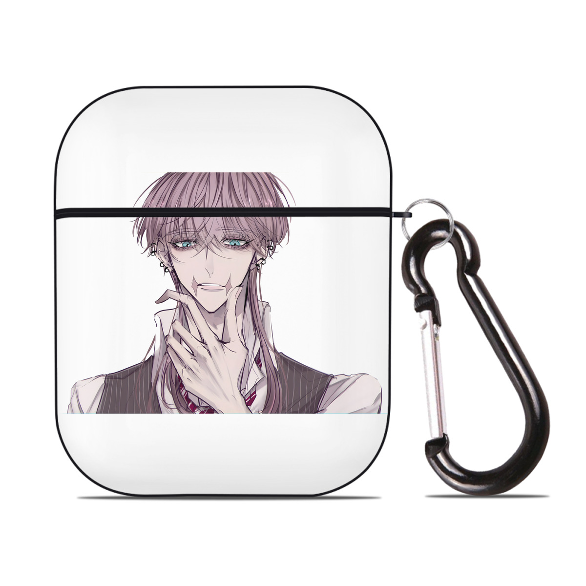 （画像用） 東京リベンジャーズ Tokyo Revengers AirPods 第2世代保護ケース ハードシェル ブラック 耐衝撃・防指紋・カラビナ付き