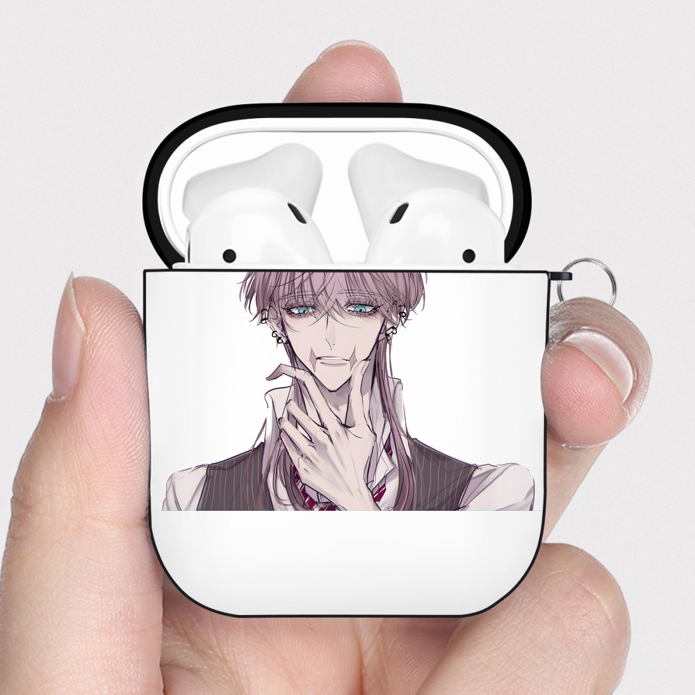 （画像用） 東京リベンジャーズ Tokyo Revengers AirPods 第2世代保護ケース ハードシェル ブラック 耐衝撃・防指紋・カラビナ付き