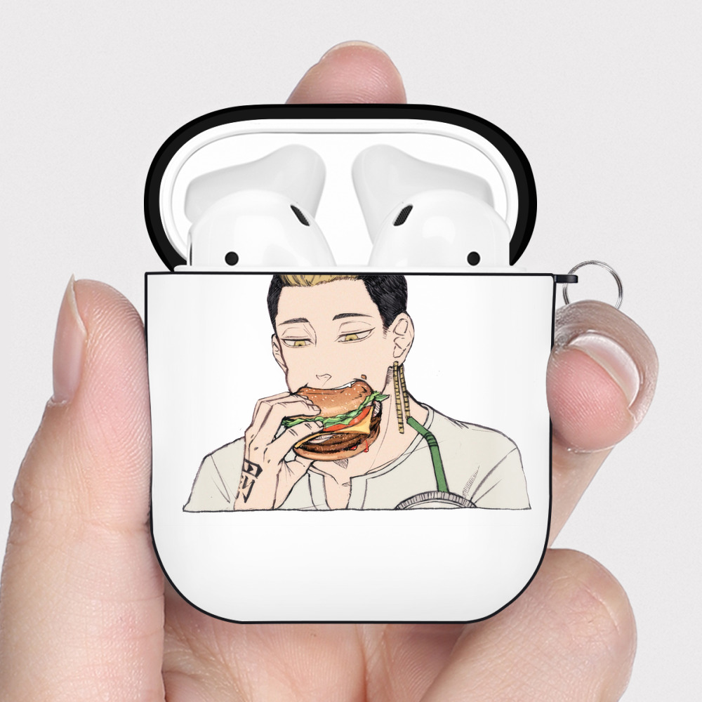 （画像用） 東京リベンジャーズ Tokyo Revengers AirPods 第2世代保護ケース ハードシェル ブラック 耐衝撃・防指紋・カラビナ付き
