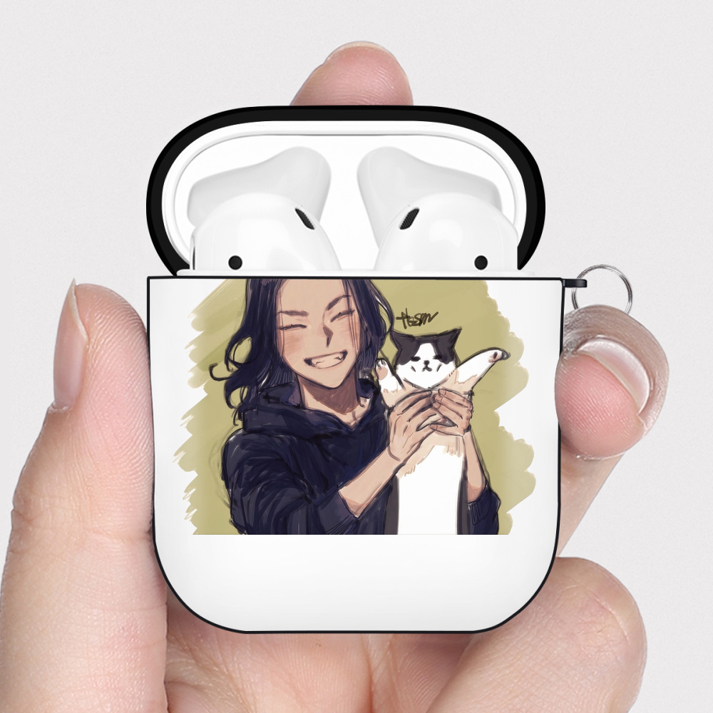 （画像用） 東京リベンジャーズ Tokyo Revengers AirPods 第2世代保護ケース ハードシェル ブラック 耐衝撃・防指紋・カラビナ付き