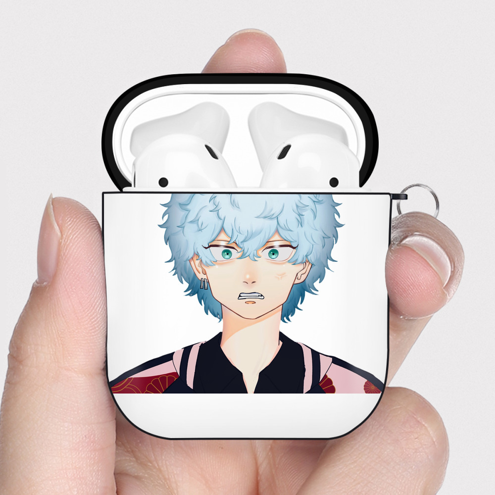 （画像用） 東京リベンジャーズ Tokyo Revengers AirPods 第2世代保護ケース ハードシェル ブラック 耐衝撃・防指紋・カラビナ付き