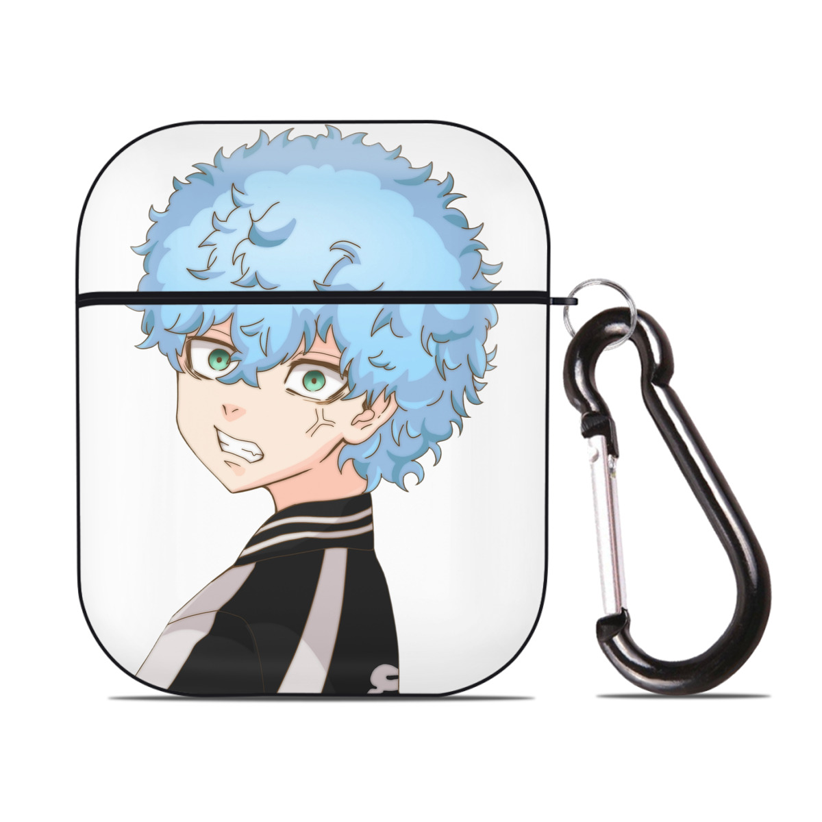（画像用） 東京リベンジャーズ Tokyo Revengers AirPods 第2世代保護ケース ハードシェル ブラック 耐衝撃・防指紋・カラビナ付き