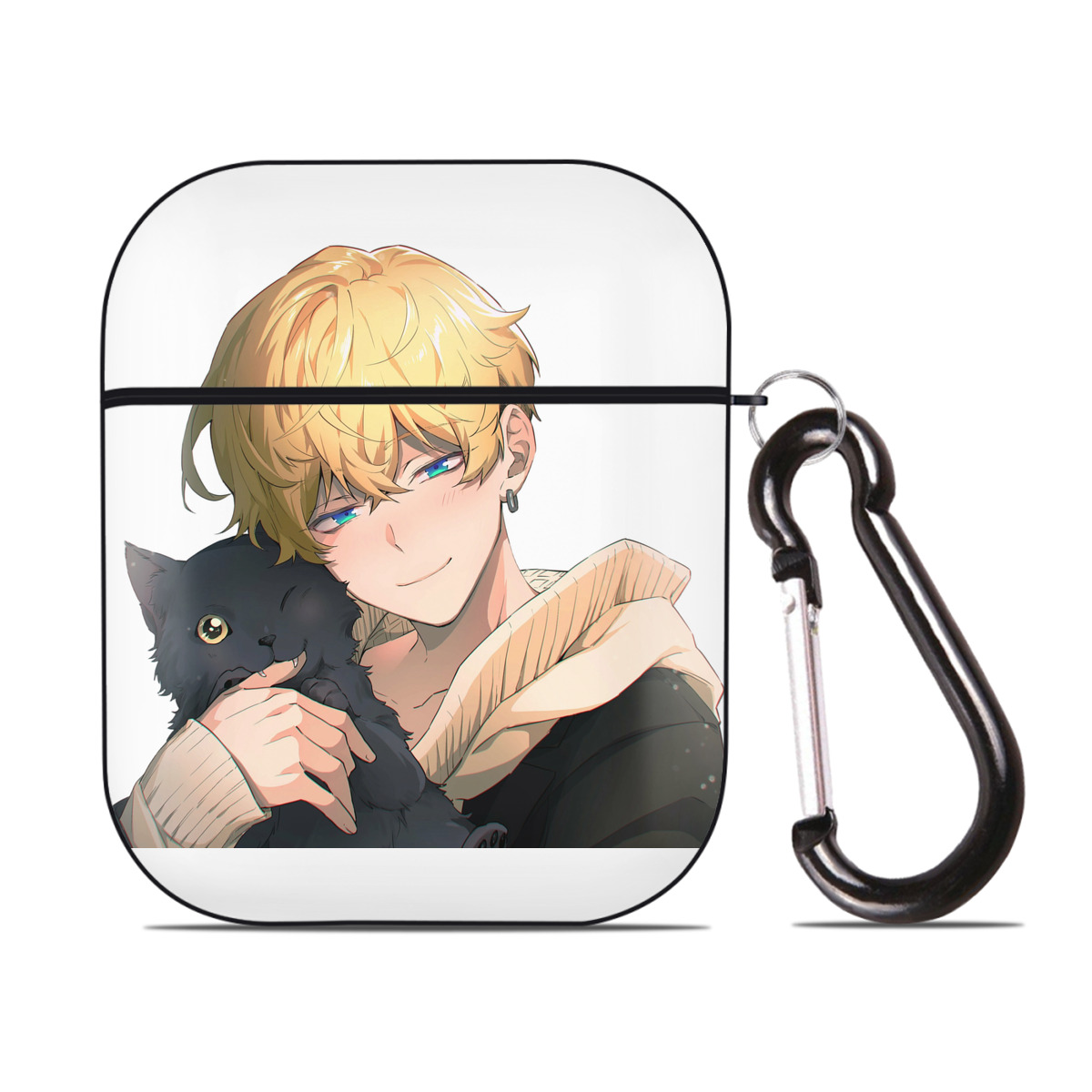 （画像用） 東京リベンジャーズ Tokyo Revengers AirPods 第2世代保護ケース ハードシェル ブラック 耐衝撃・防指紋・カラビナ付き