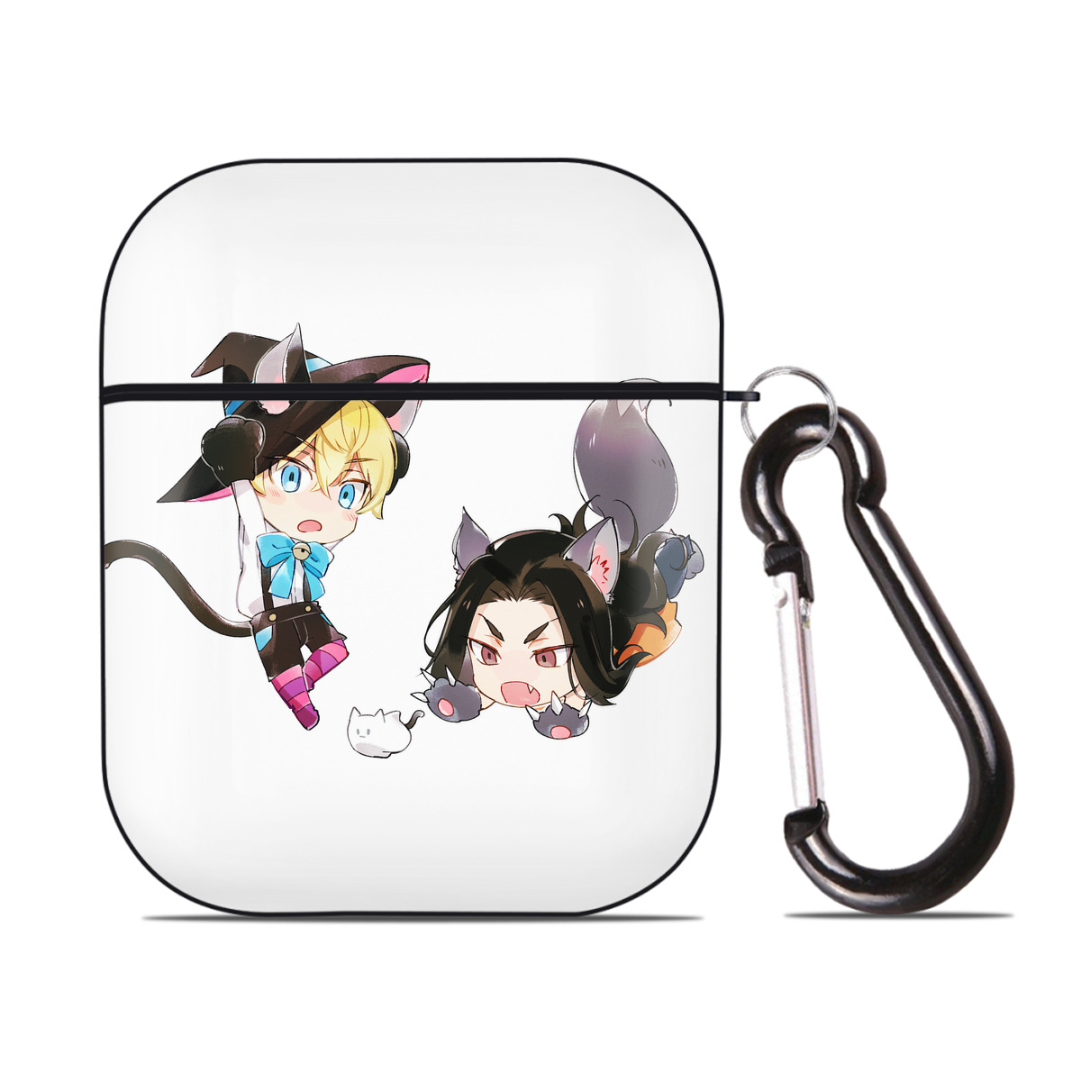 （画像用） 東京リベンジャーズ Tokyo Revengers AirPods 第2世代保護ケース ハードシェル ブラック 耐衝撃・防指紋・カラビナ付き