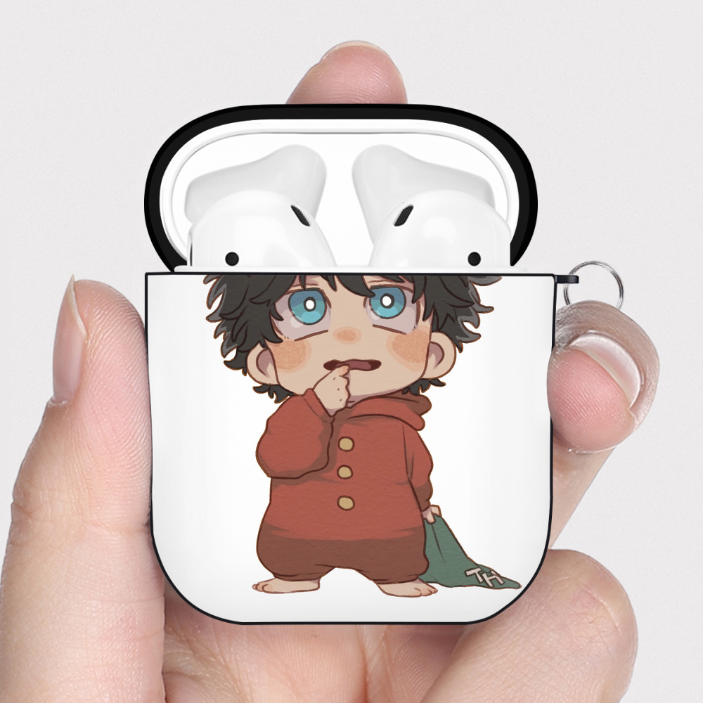 （画像用） 東京リベンジャーズ Tokyo Revengers AirPods 第2世代保護ケース ハードシェル ブラック 耐衝撃・防指紋・カラビナ付き