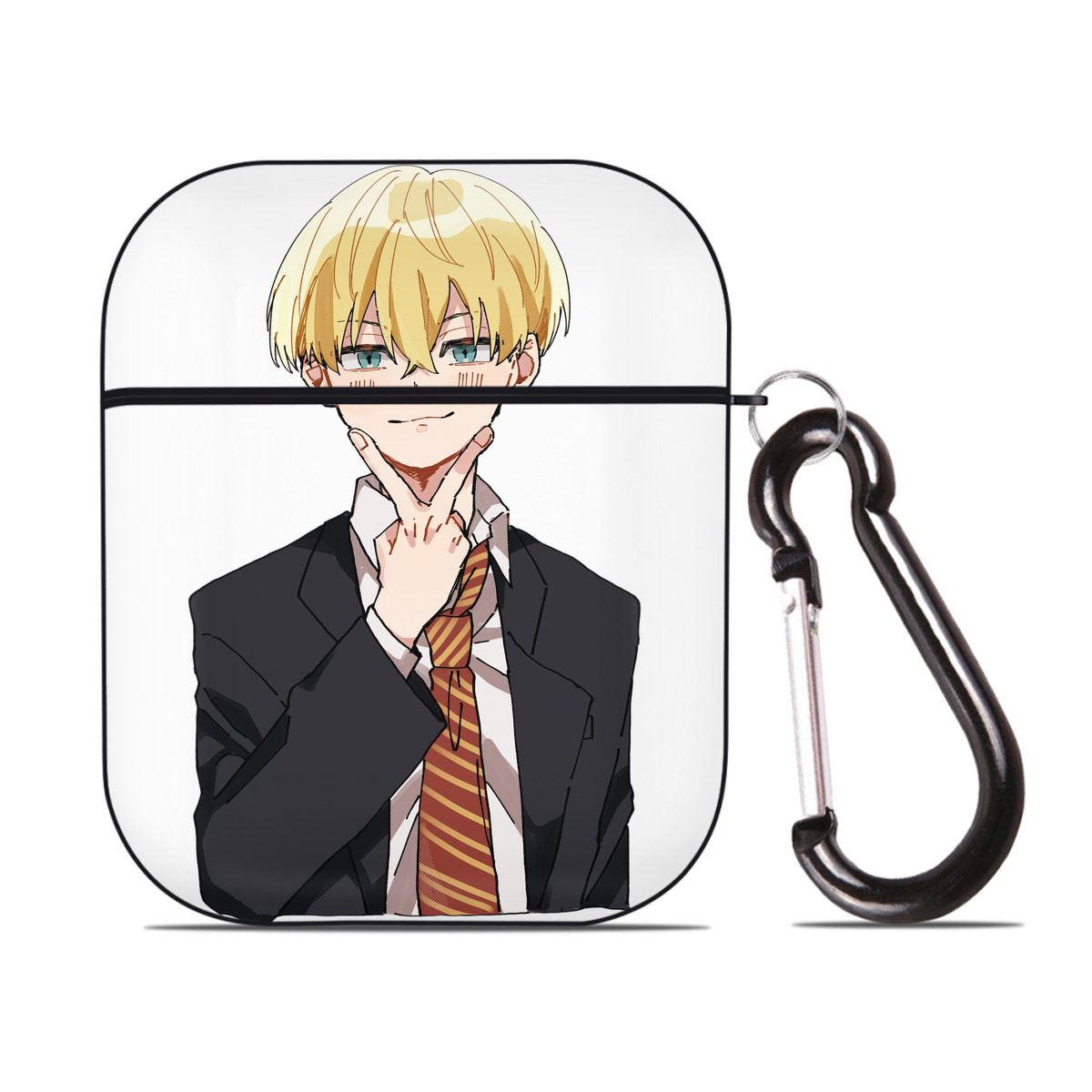（画像用） 東京リベンジャーズ Tokyo Revengers AirPods 第2世代保護ケース ハードシェル ブラック 耐衝撃・防指紋・カラビナ付き