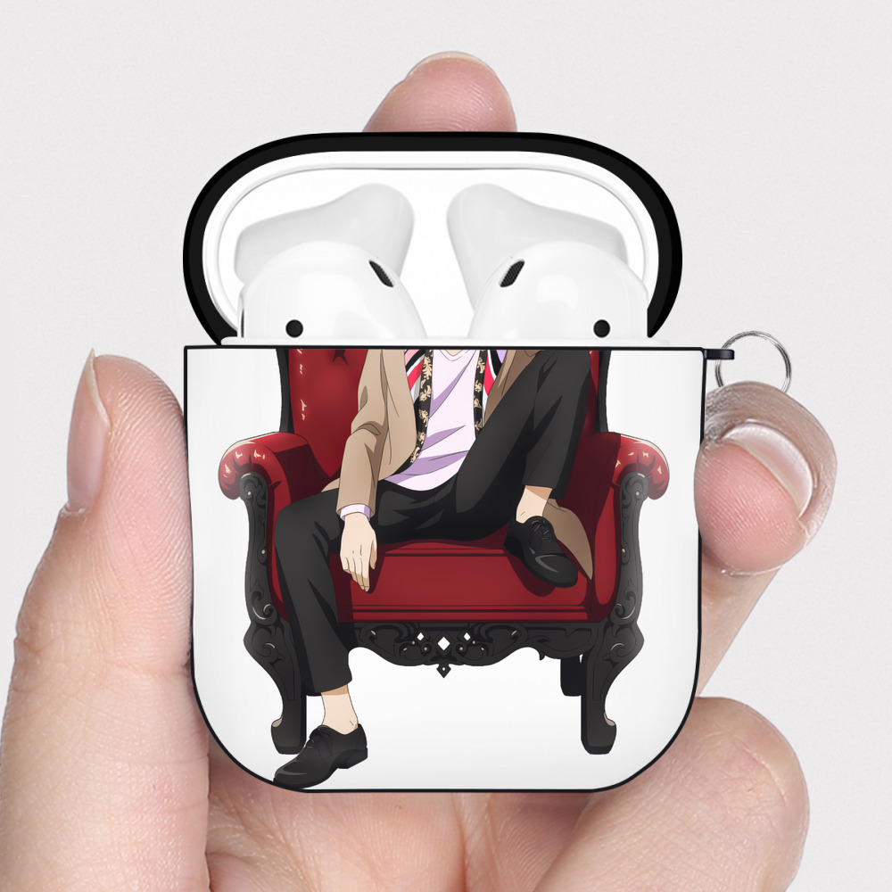 （画像用） 東京リベンジャーズ Tokyo Revengers AirPods 第2世代保護ケース ハードシェル ブラック 耐衝撃・防指紋・カラビナ付き