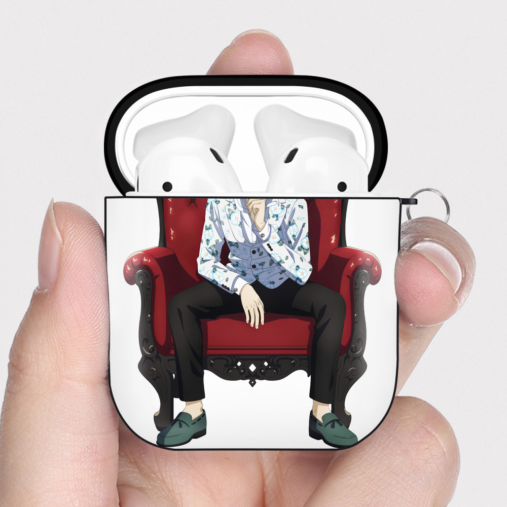 （画像用） 東京リベンジャーズ Tokyo Revengers AirPods 第2世代保護ケース ハードシェル ブラック 耐衝撃・防指紋・カラビナ付き