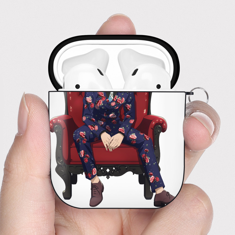 （画像用） 東京リベンジャーズ Tokyo Revengers AirPods 第2世代保護ケース ハードシェル ブラック 耐衝撃・防指紋・カラビナ付き