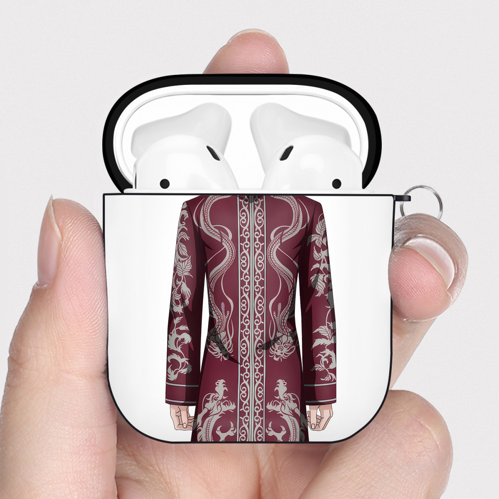 （画像用） 東京リベンジャーズ Tokyo Revengers AirPods 第2世代保護ケース ハードシェル ブラック 耐衝撃・防指紋・カラビナ付き