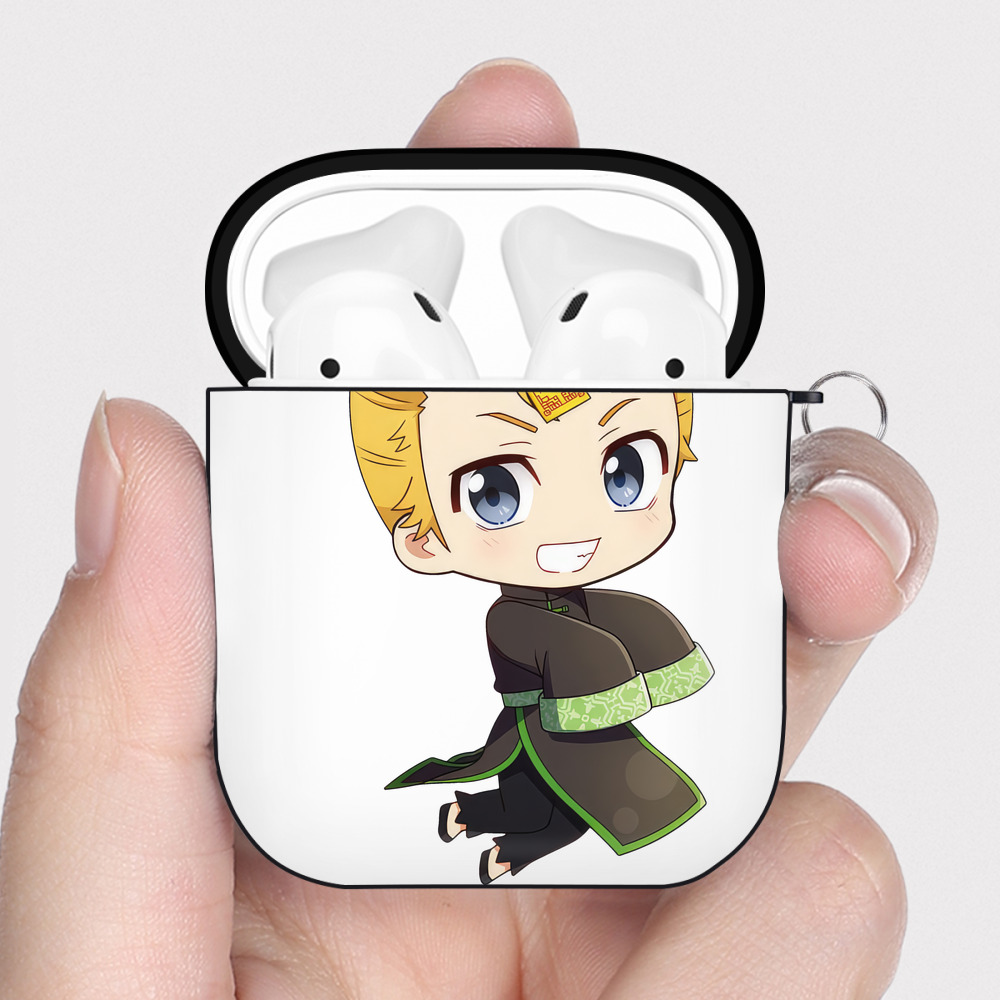（画像用） 東京リベンジャーズ Tokyo Revengers AirPods 第2世代保護ケース ハードシェル ブラック 耐衝撃・防指紋・カラビナ付き