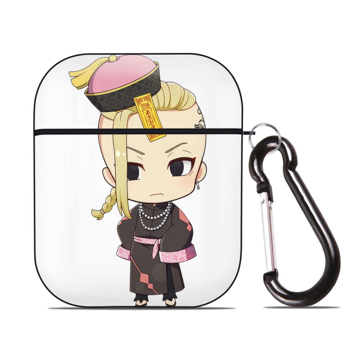 （画像用） 東京リベンジャーズ Tokyo Revengers AirPods 第2世代保護ケース ハードシェル ブラック 耐衝撃・防指紋・カラビナ付き