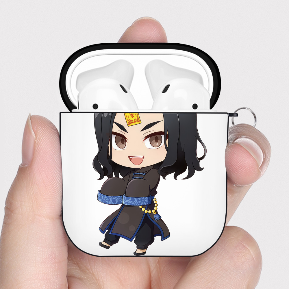 （画像用） 東京リベンジャーズ Tokyo Revengers AirPods 第2世代保護ケース ハードシェル ブラック 耐衝撃・防指紋・カラビナ付き