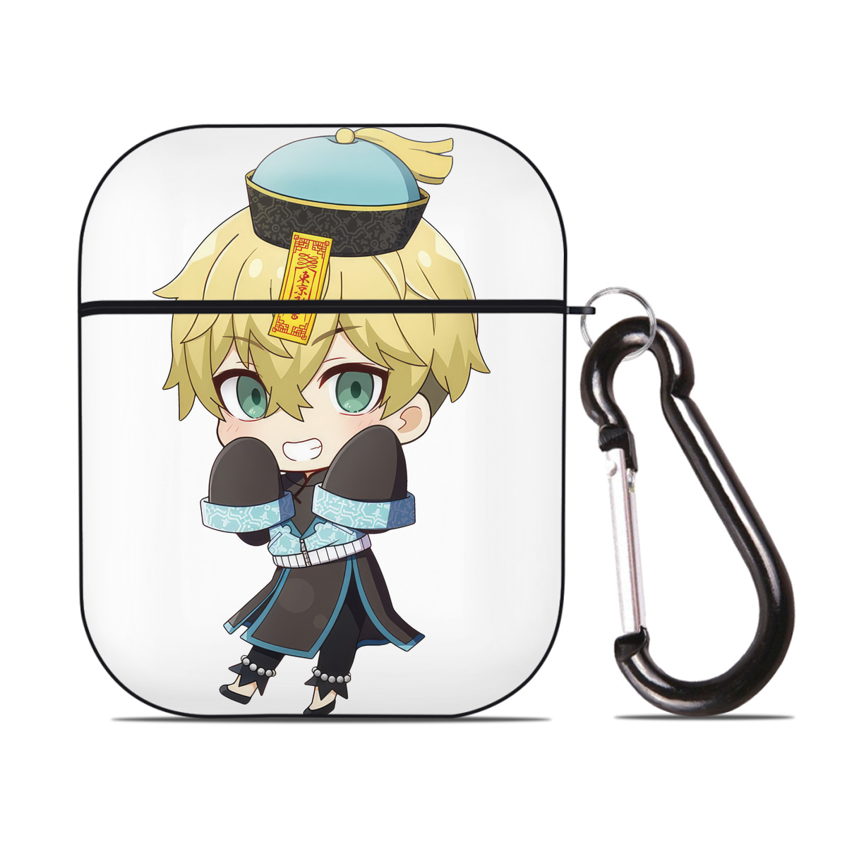 （画像用） 東京リベンジャーズ Tokyo Revengers AirPods 第2世代保護ケース ハードシェル ブラック 耐衝撃・防指紋・カラビナ付き