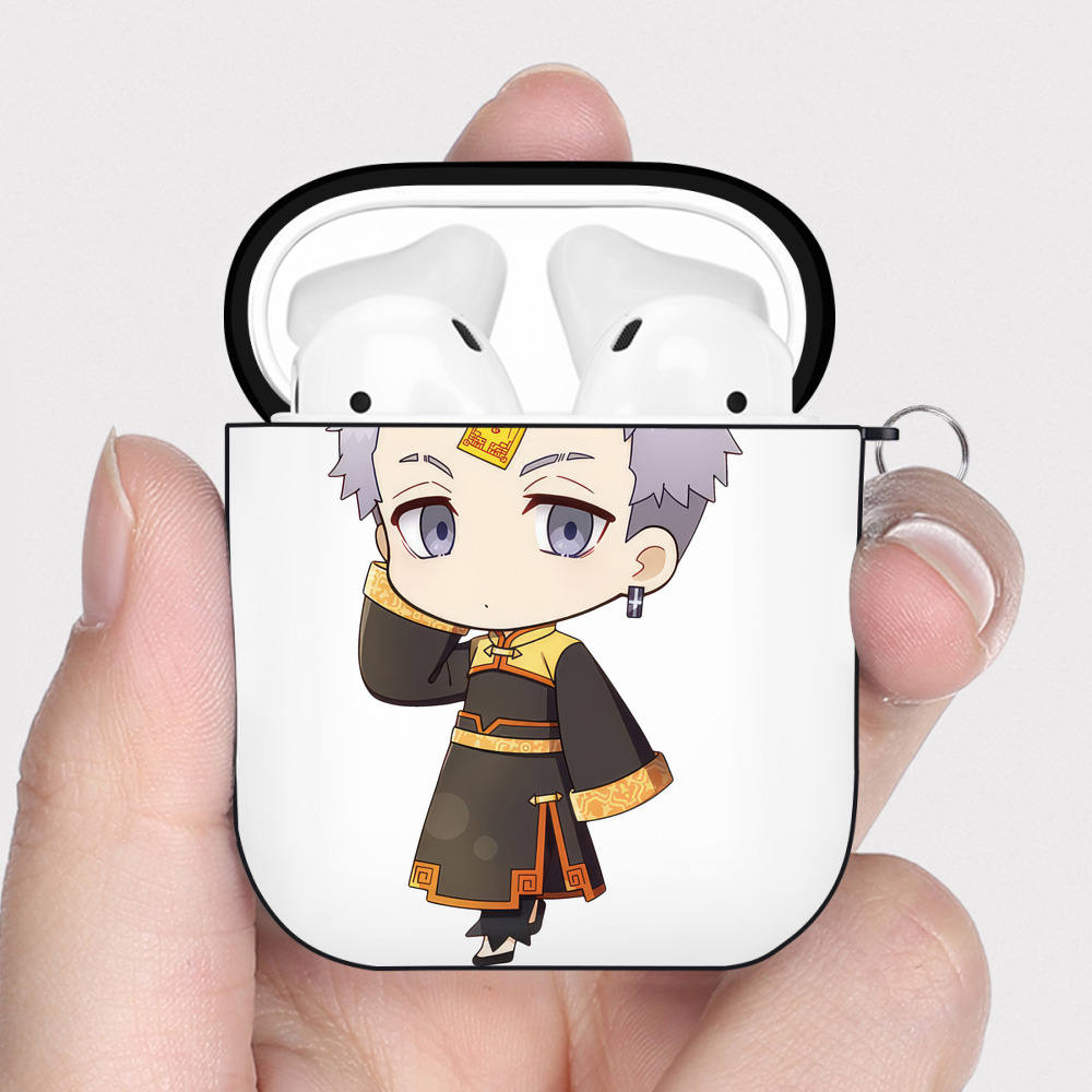 （画像用） 東京リベンジャーズ Tokyo Revengers AirPods 第2世代保護ケース ハードシェル ブラック 耐衝撃・防指紋・カラビナ付き