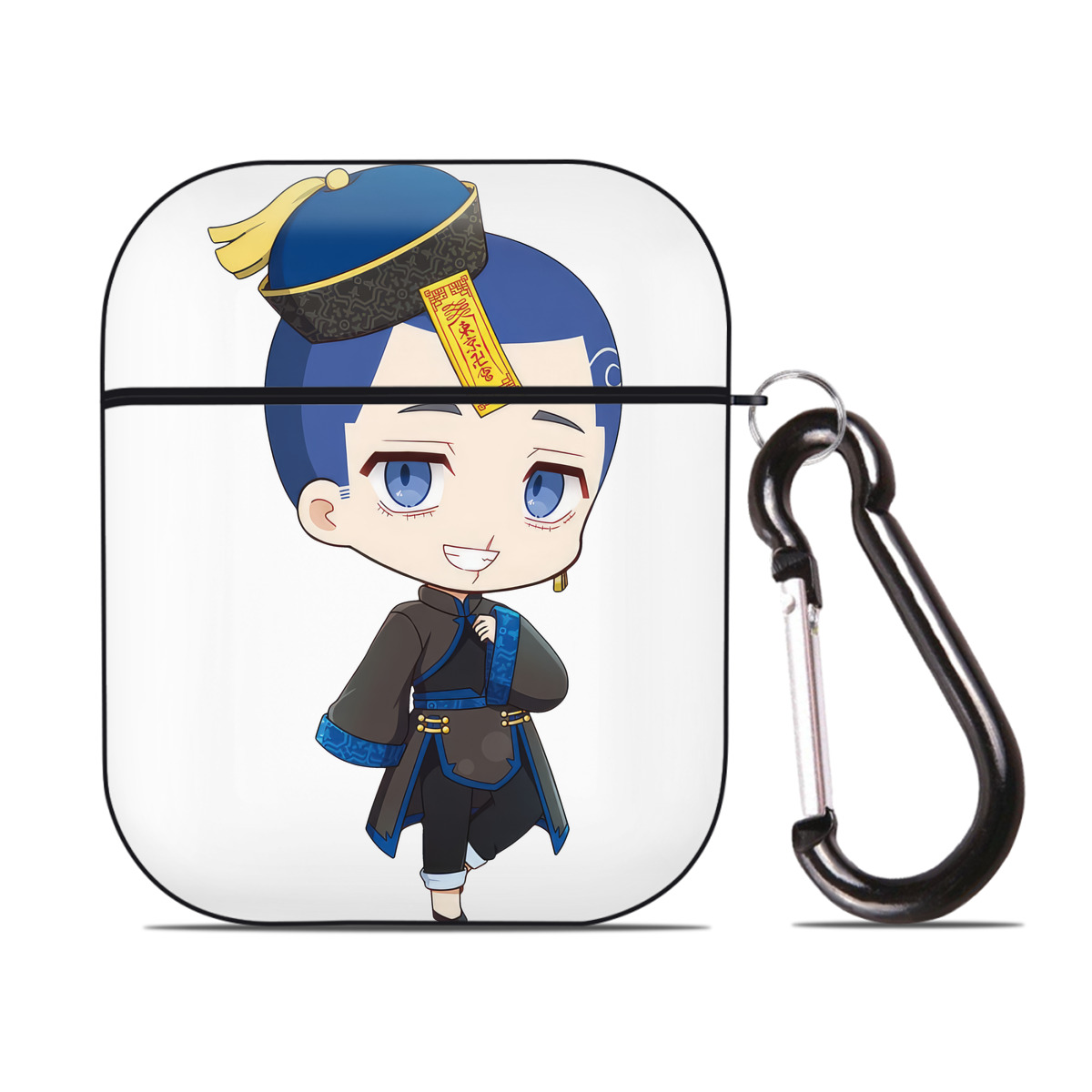 （画像用） 東京リベンジャーズ Tokyo Revengers AirPods 第2世代保護ケース ハードシェル ブラック 耐衝撃・防指紋・カラビナ付き