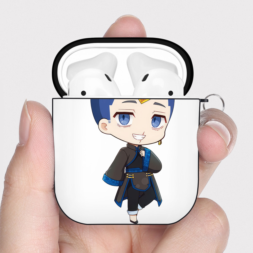（画像用） 東京リベンジャーズ Tokyo Revengers AirPods 第2世代保護ケース ハードシェル ブラック 耐衝撃・防指紋・カラビナ付き