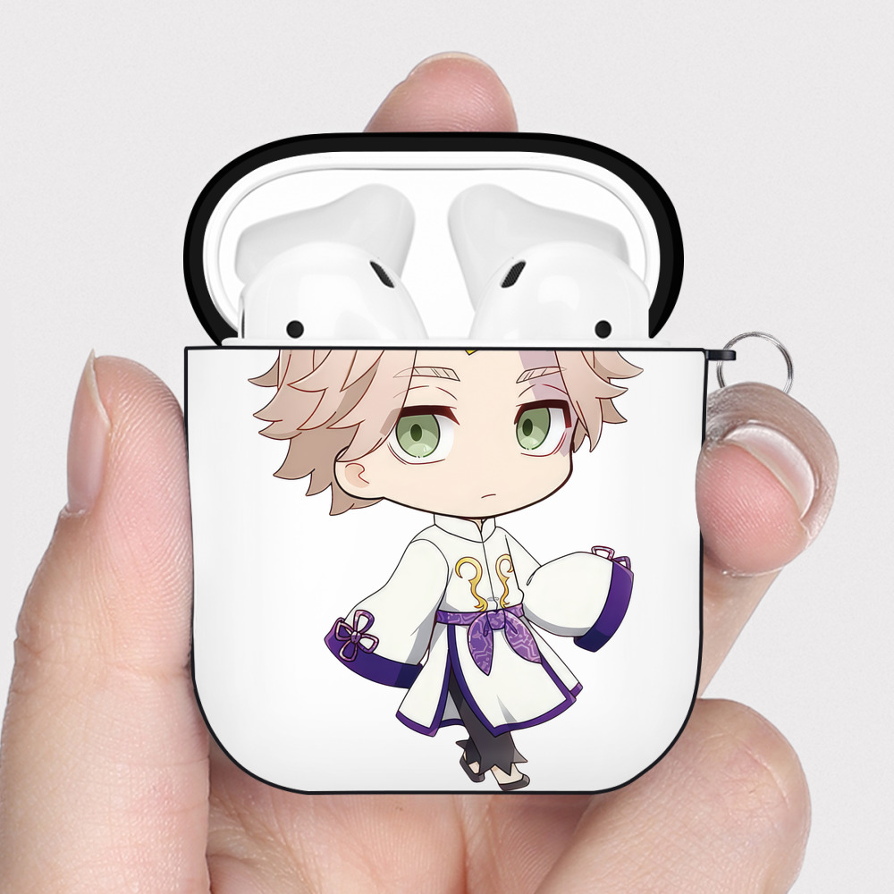 （画像用） 東京リベンジャーズ Tokyo Revengers AirPods 第2世代保護ケース ハードシェル ブラック 耐衝撃・防指紋・カラビナ付き