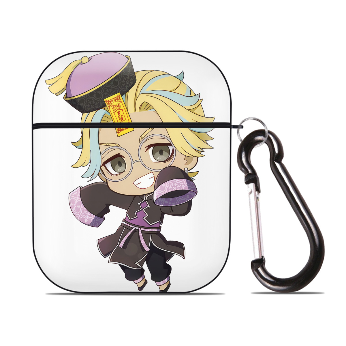 （画像用） 東京リベンジャーズ Tokyo Revengers AirPods 第2世代保護ケース ハードシェル ブラック 耐衝撃・防指紋・カラビナ付き
