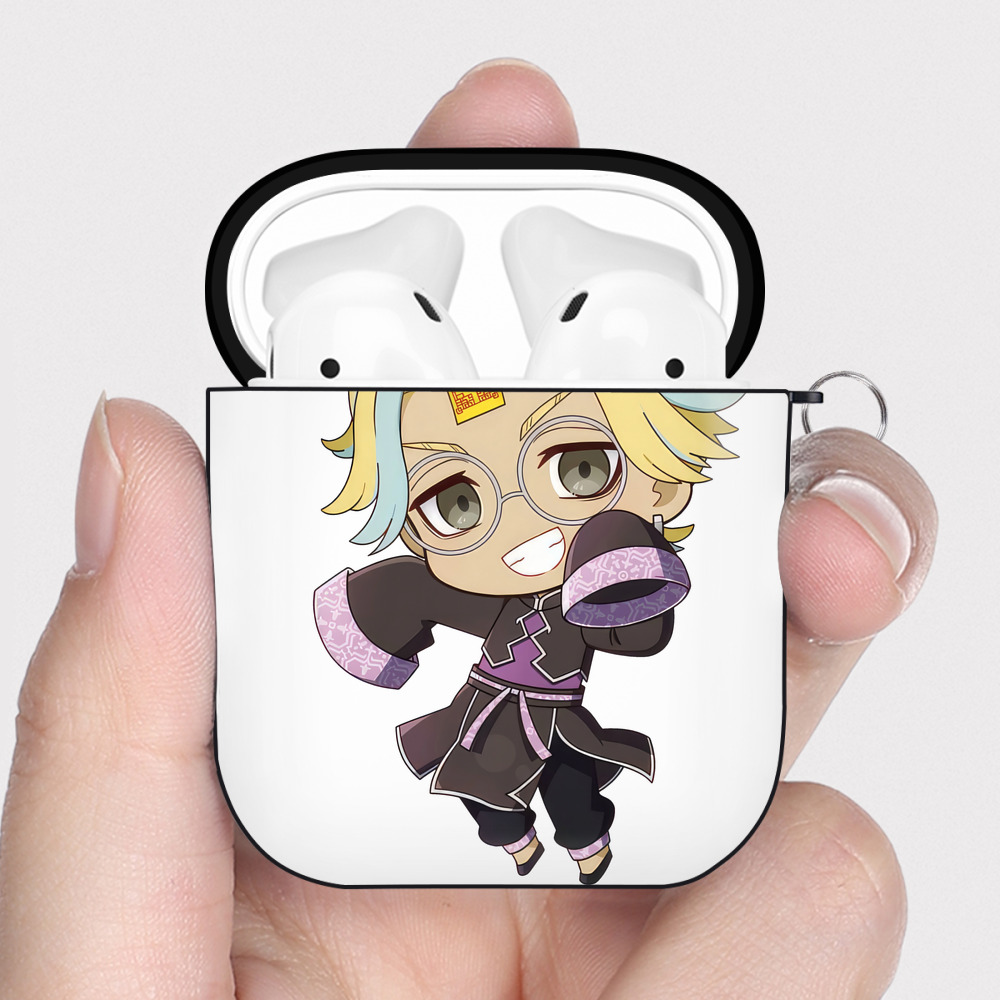 （画像用） 東京リベンジャーズ Tokyo Revengers AirPods 第2世代保護ケース ハードシェル ブラック 耐衝撃・防指紋・カラビナ付き