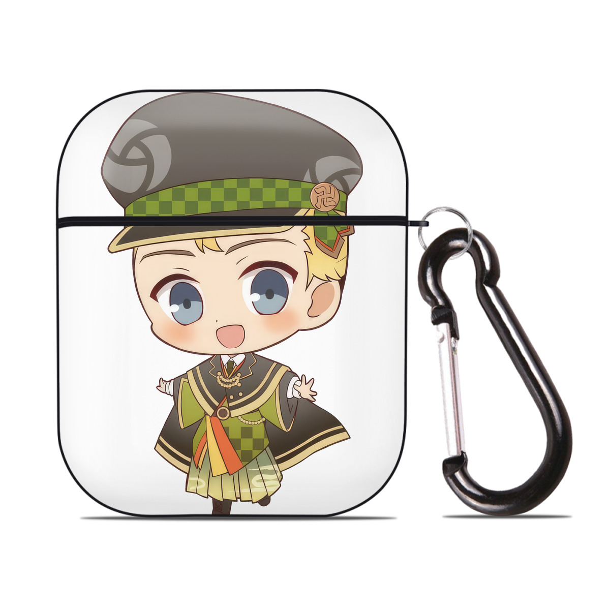 （画像用） 東京リベンジャーズ Tokyo Revengers AirPods 第2世代保護ケース ハードシェル ブラック 耐衝撃・防指紋・カラビナ付き