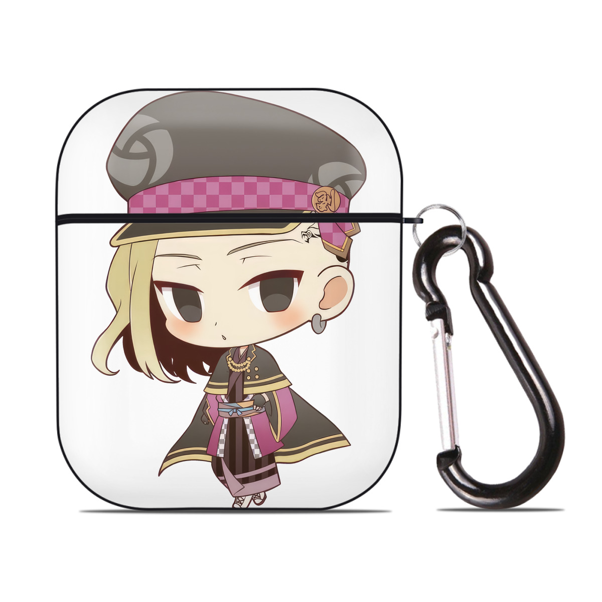 （画像用） 東京リベンジャーズ Tokyo Revengers AirPods 第2世代保護ケース ハードシェル ブラック 耐衝撃・防指紋・カラビナ付き
