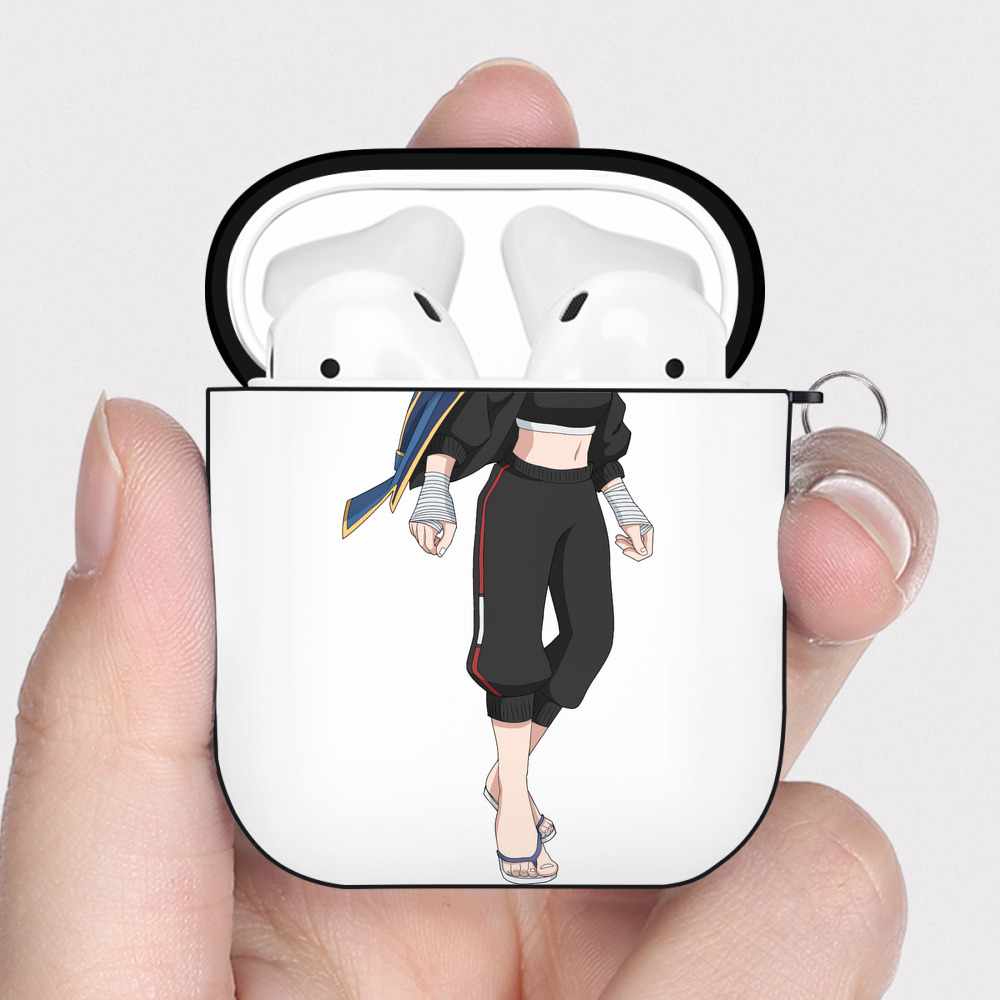 （画像用） 東京リベンジャーズ Tokyo Revengers AirPods 第2世代保護ケース ハードシェル ブラック 耐衝撃・防指紋・カラビナ付き