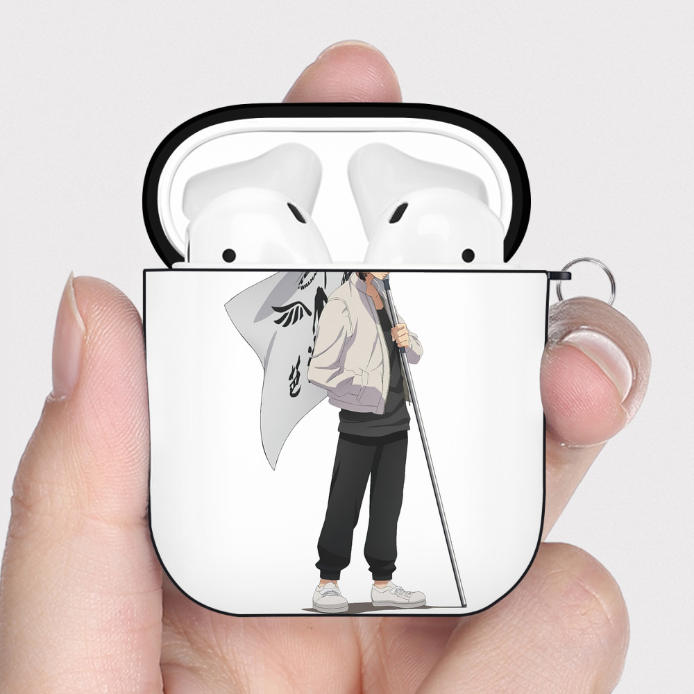 （画像用） 東京リベンジャーズ Tokyo Revengers AirPods 第2世代保護ケース ハードシェル ブラック 耐衝撃・防指紋・カラビナ付き