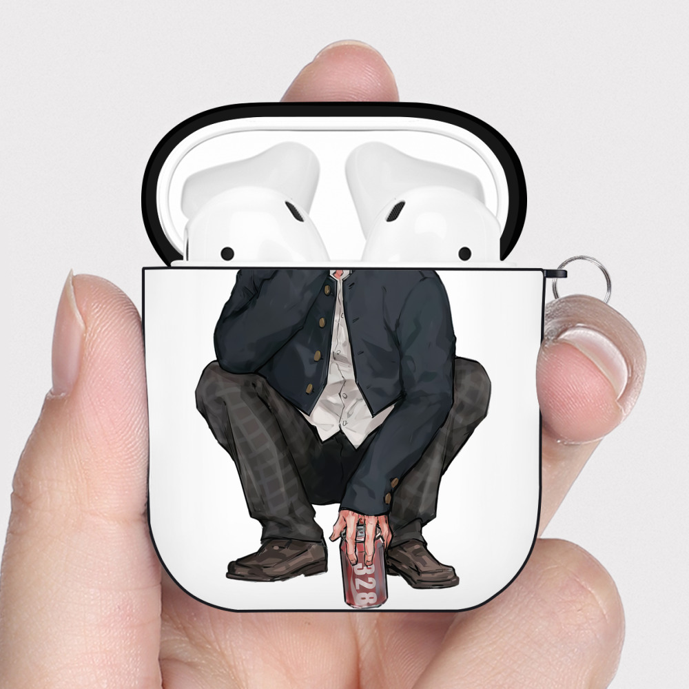 （画像用） 東京リベンジャーズ Tokyo Revengers AirPods 第2世代保護ケース ハードシェル ブラック 耐衝撃・防指紋・カラビナ付き